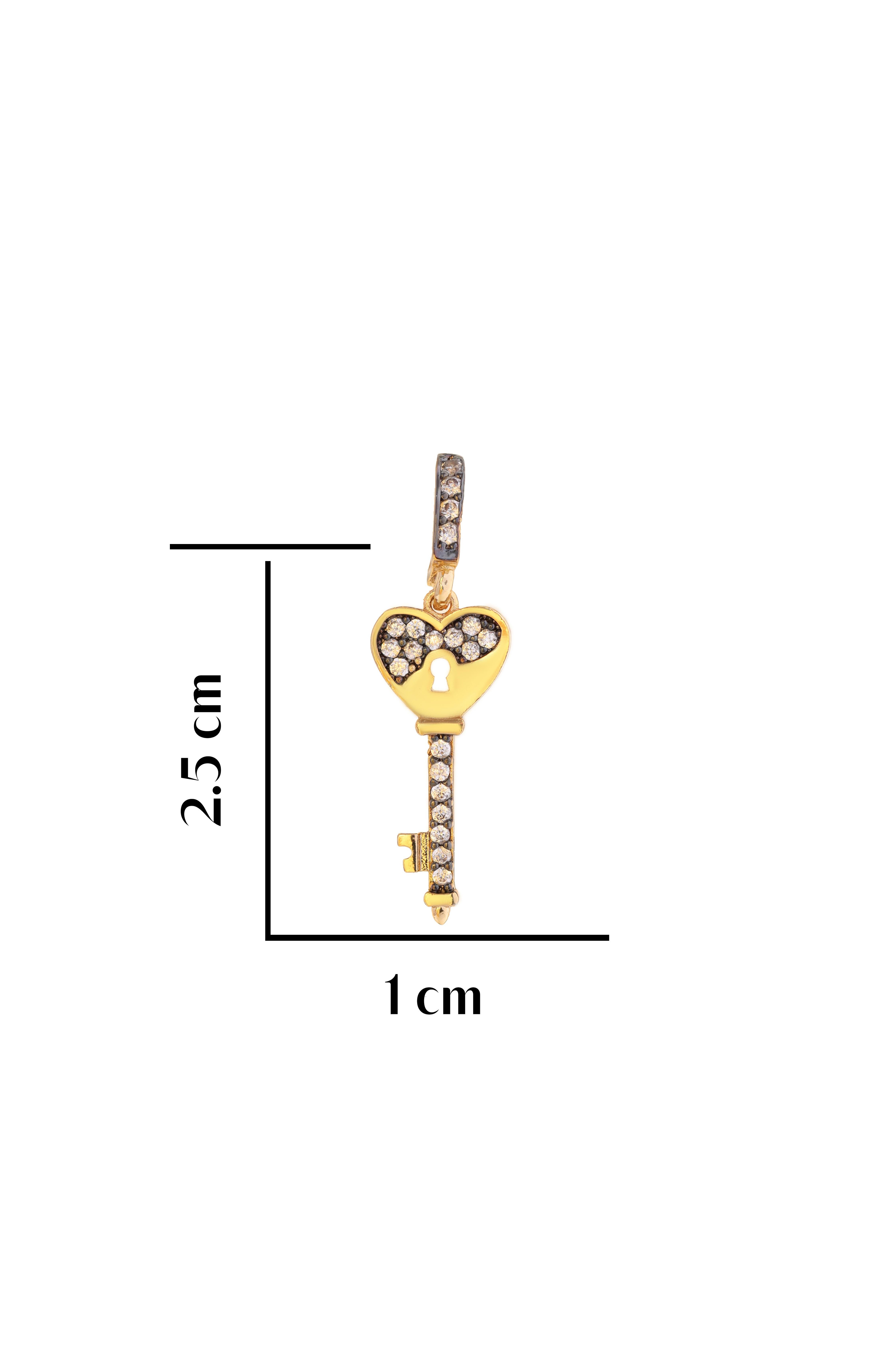 Mini Kalp Anahtar Charm