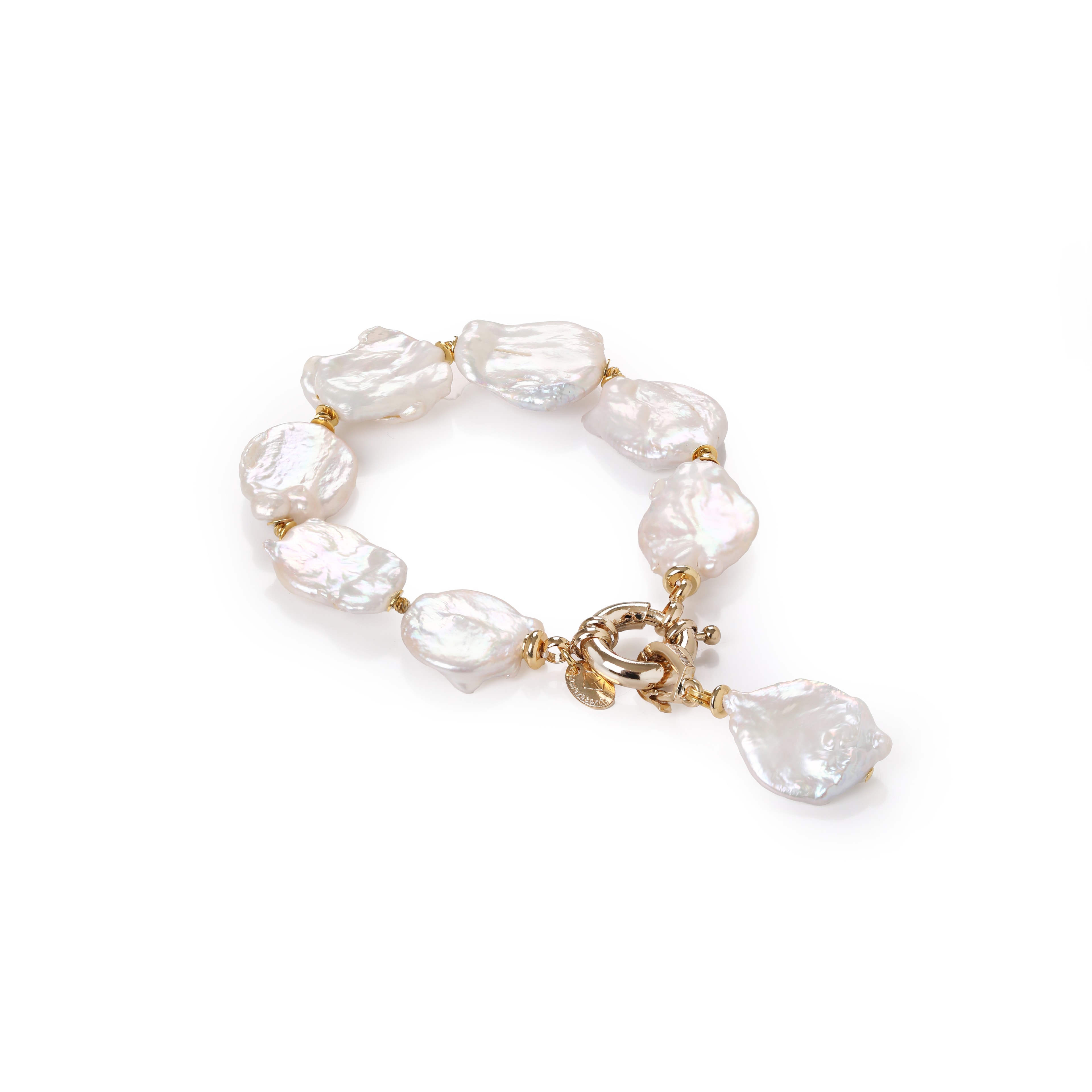 Elips Barok İnci Bileklik 