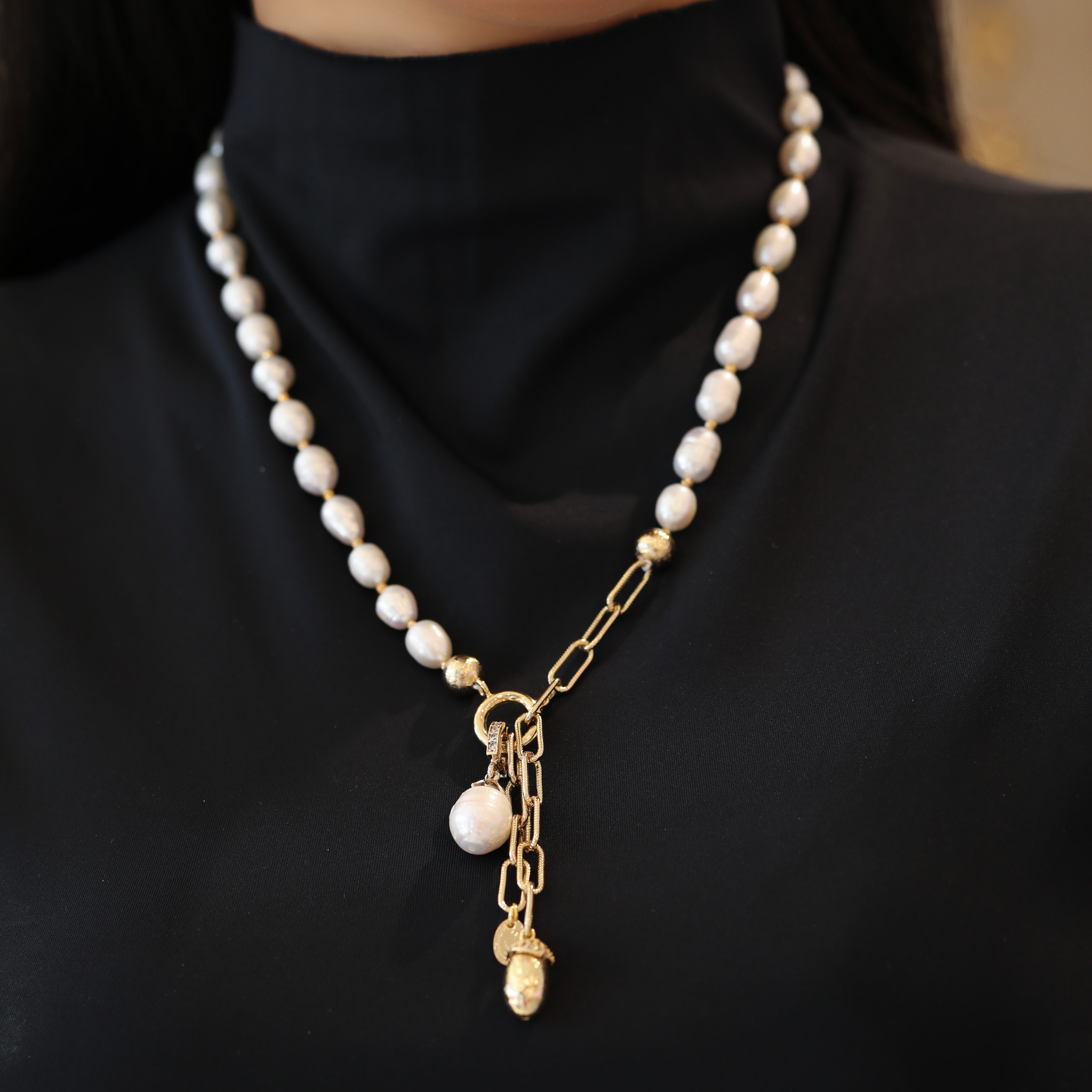 Goldline Pearl Kolye