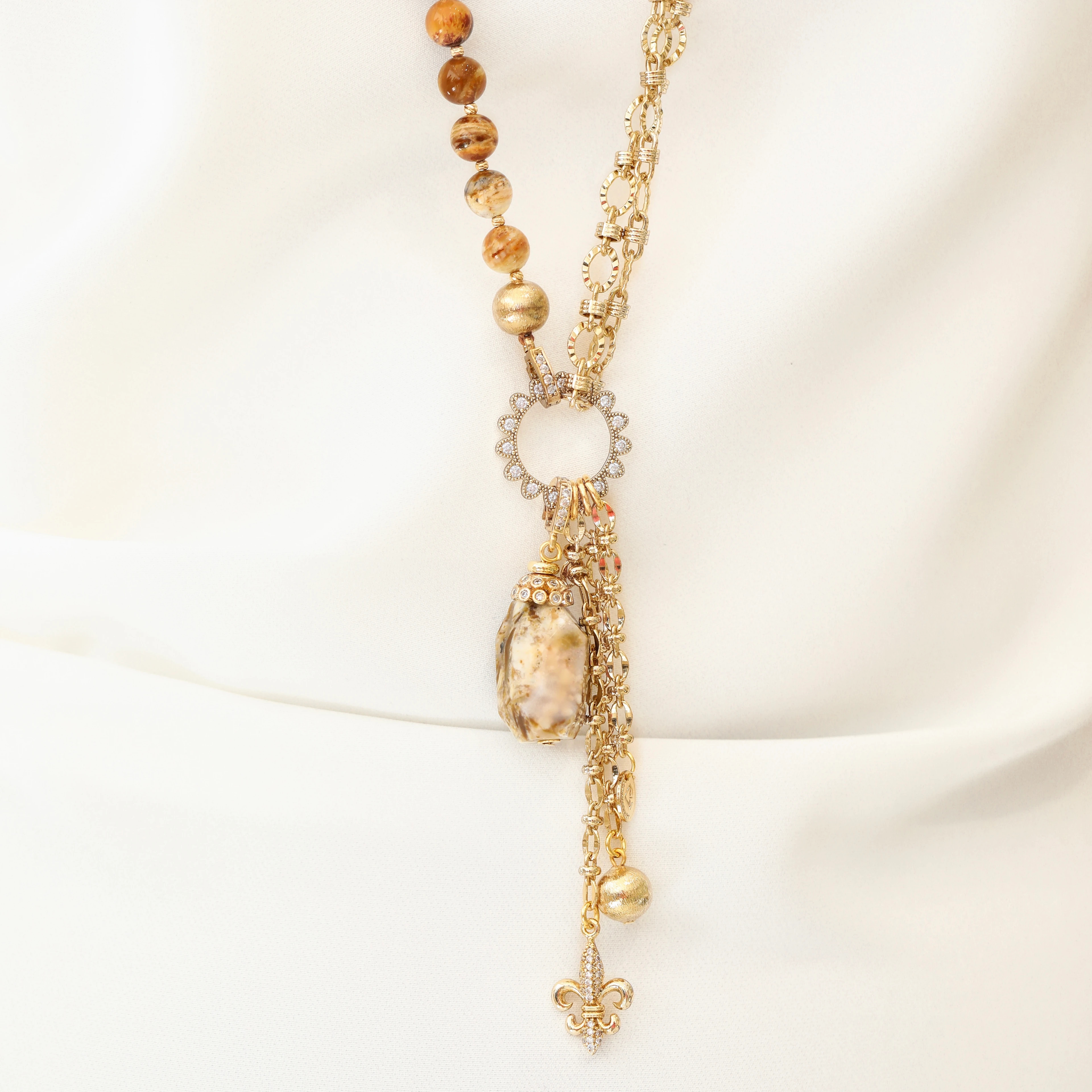 Sarı Opal Taşı Kolye