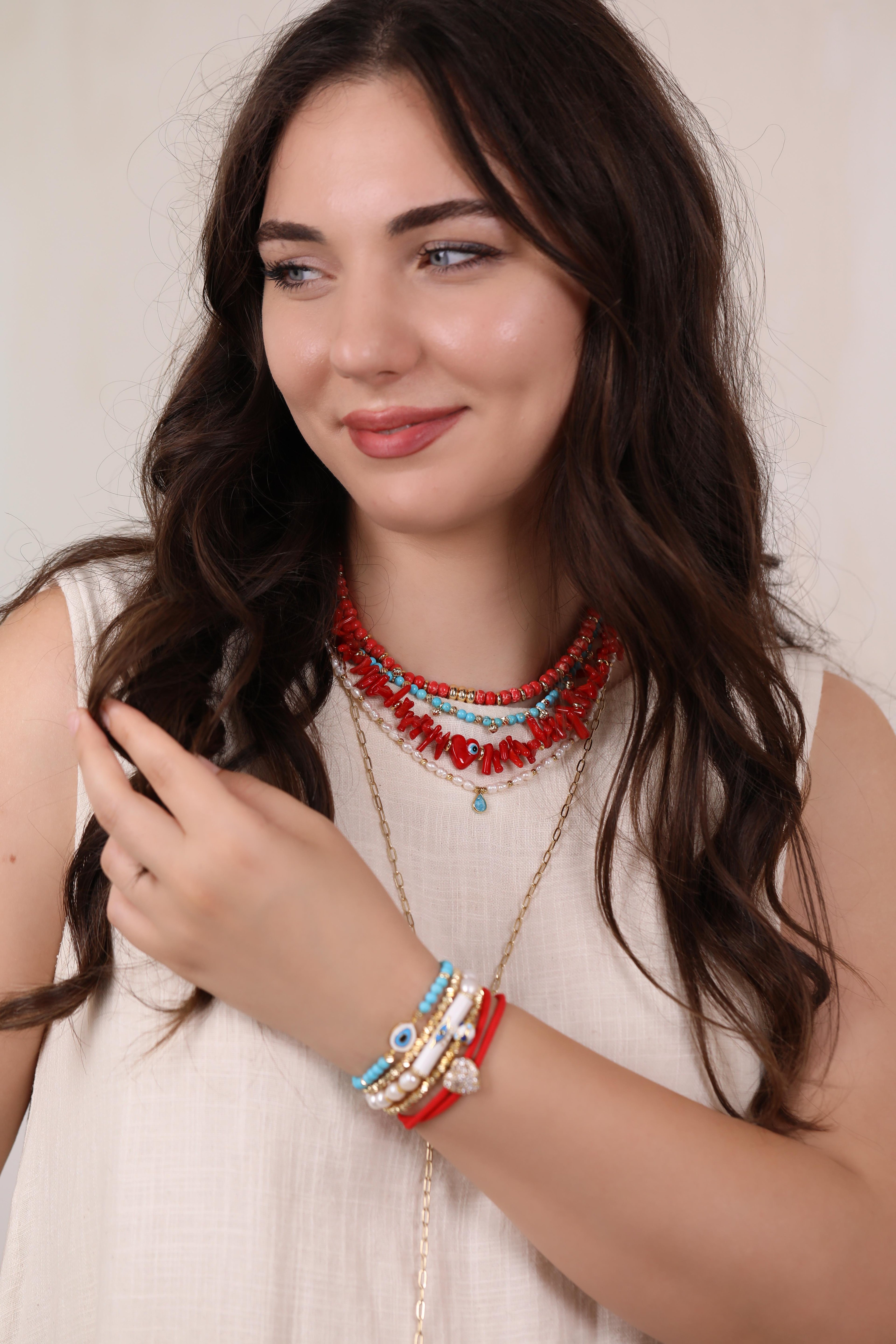 Mercan Kalp Kolye
