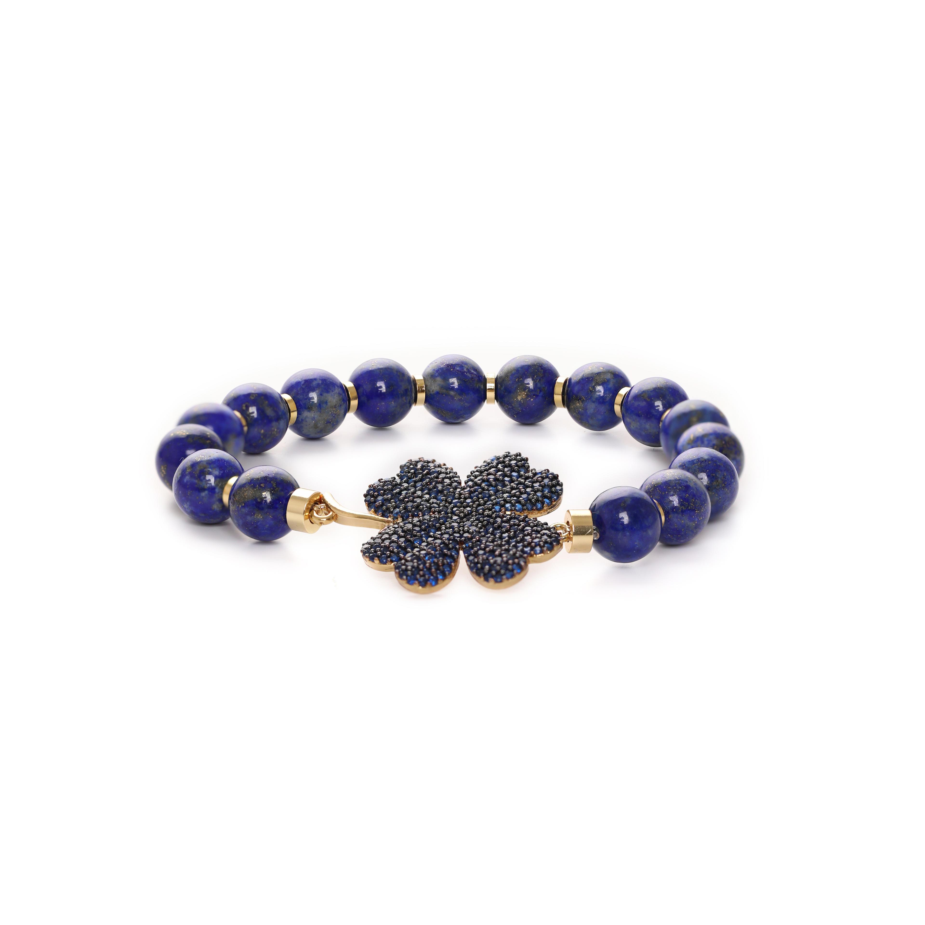Lapislazuli Taşı Yonca Bileklik