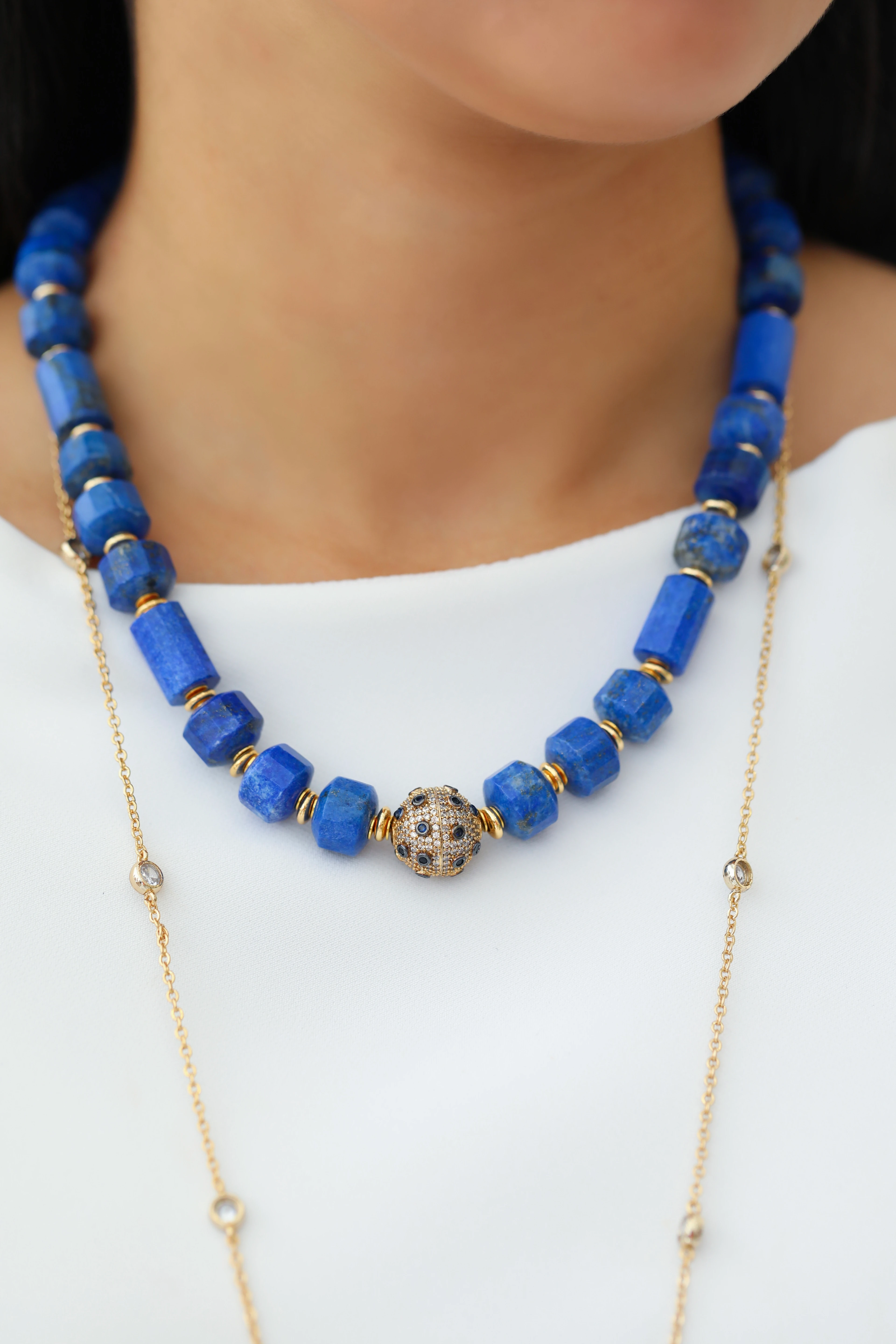 LAPİS LAZULİ SPİRAL KOLYE