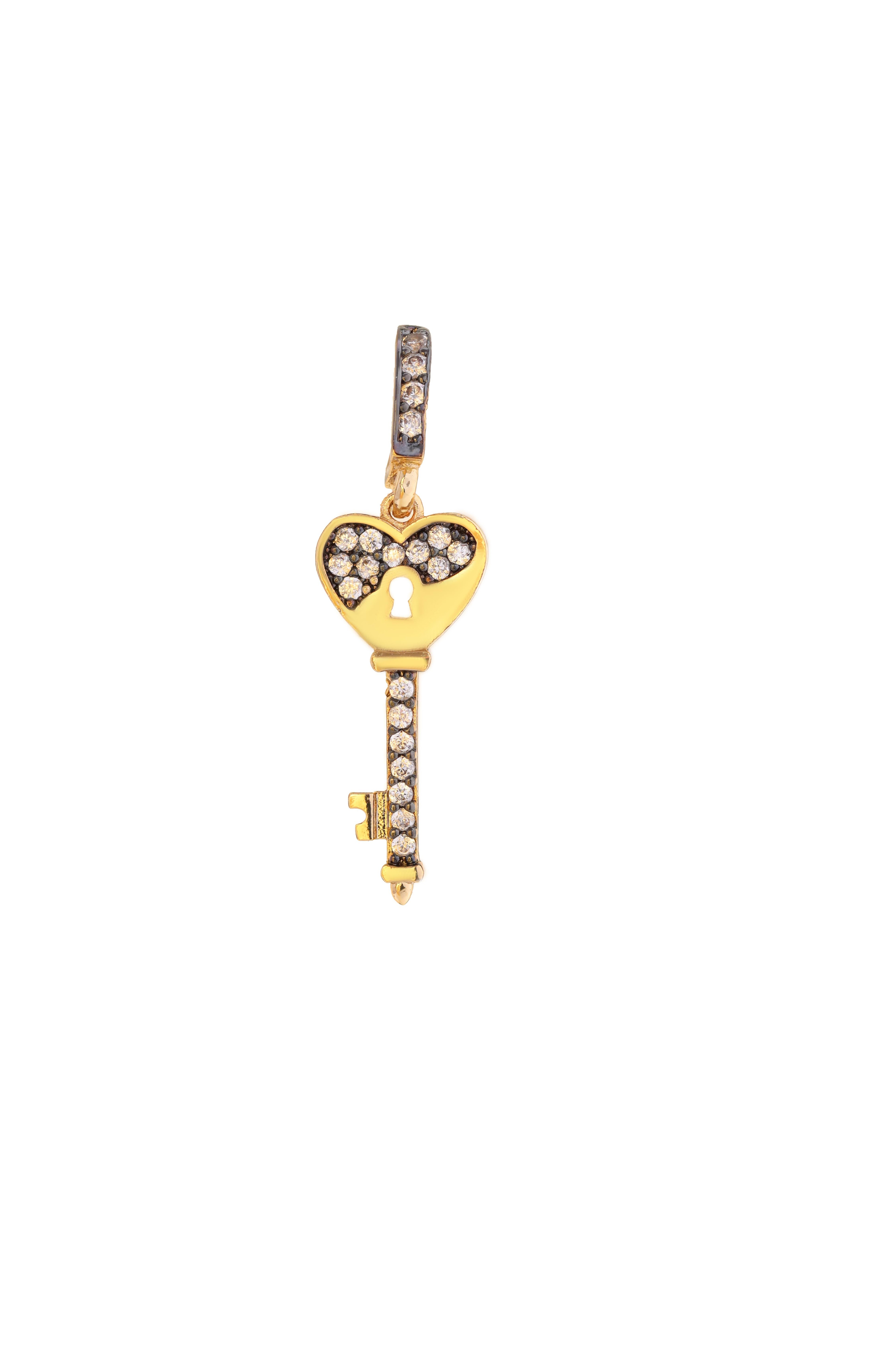 Mini Kalp Anahtar Charm