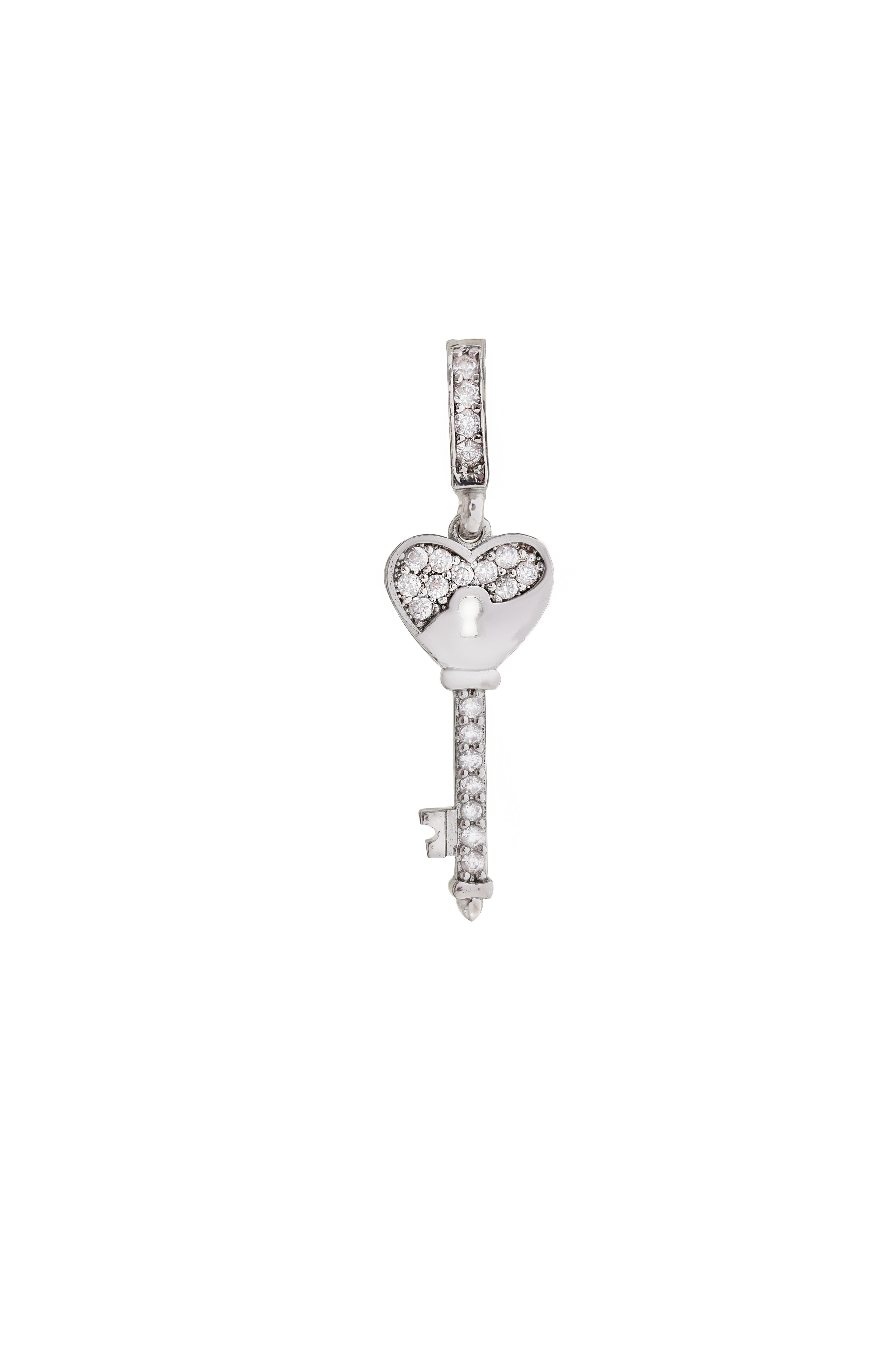 Mini Kalp Anahtar Charm