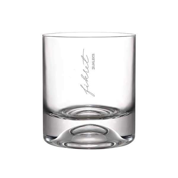 Double Whiskey Glass - Personalized - With Date - Gift