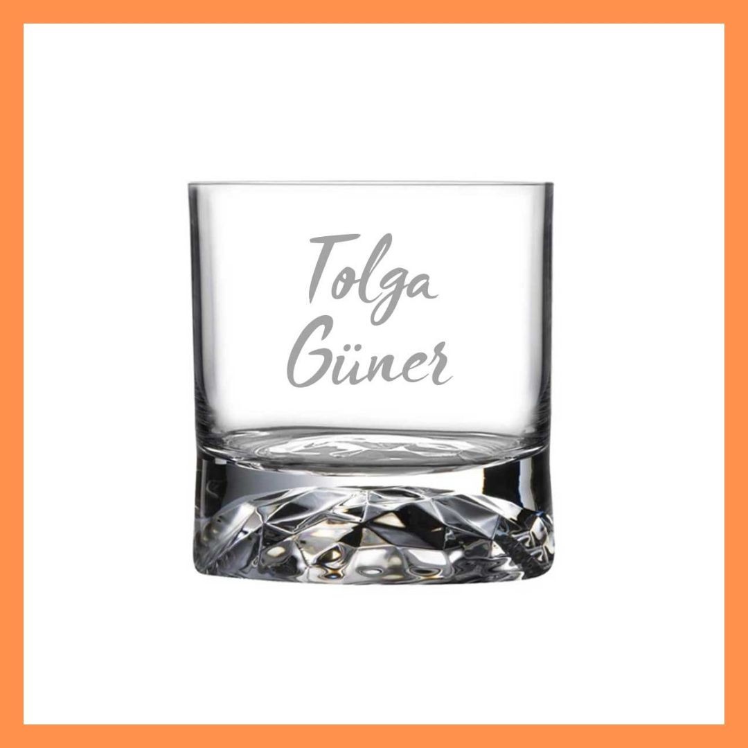 Club Whiskey Glass - Paşabahçe Nude - Personalized - Gift