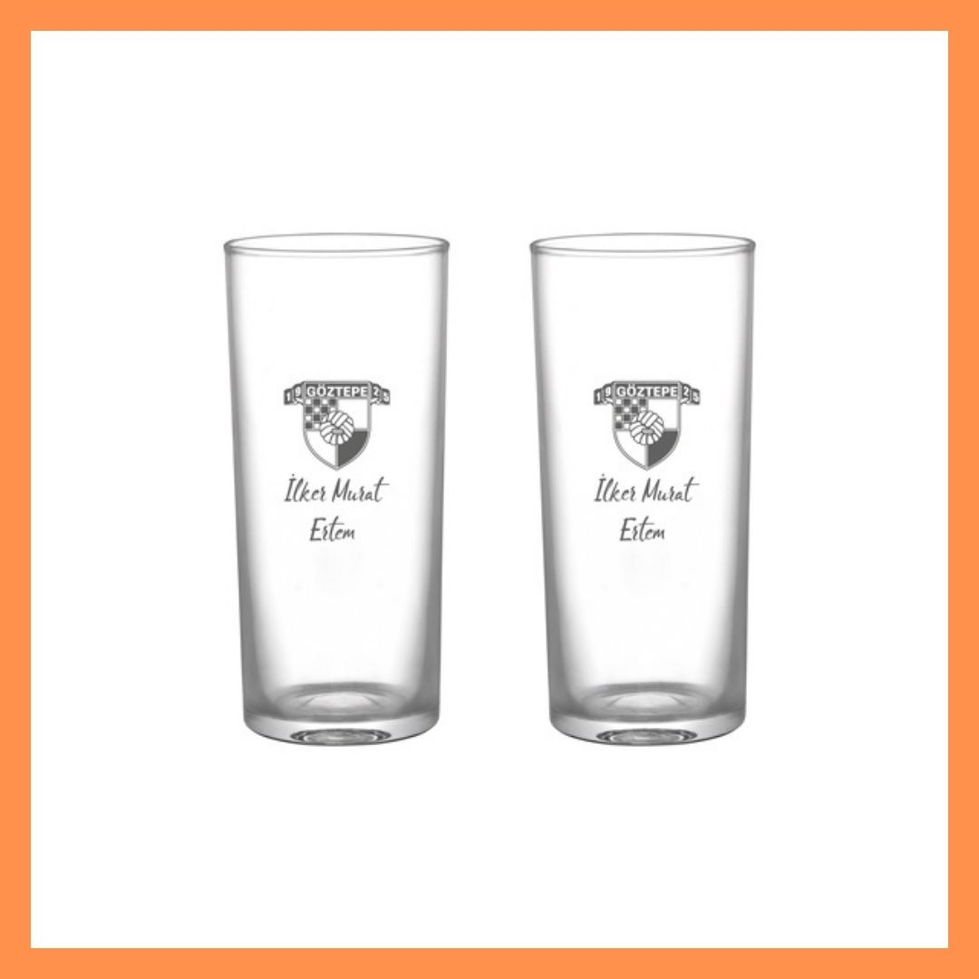 İkili Rakı Bardağı - Taraftar Temalı - Takımınıza Özel - İsme Özel - Hediye
