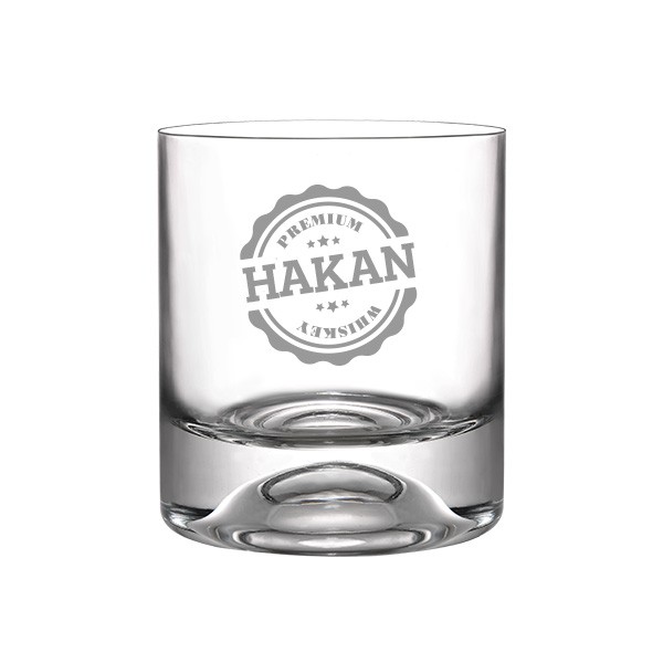 Double Whiskey Glass - Personalized - Stamp Patterned - Personalized - Gift