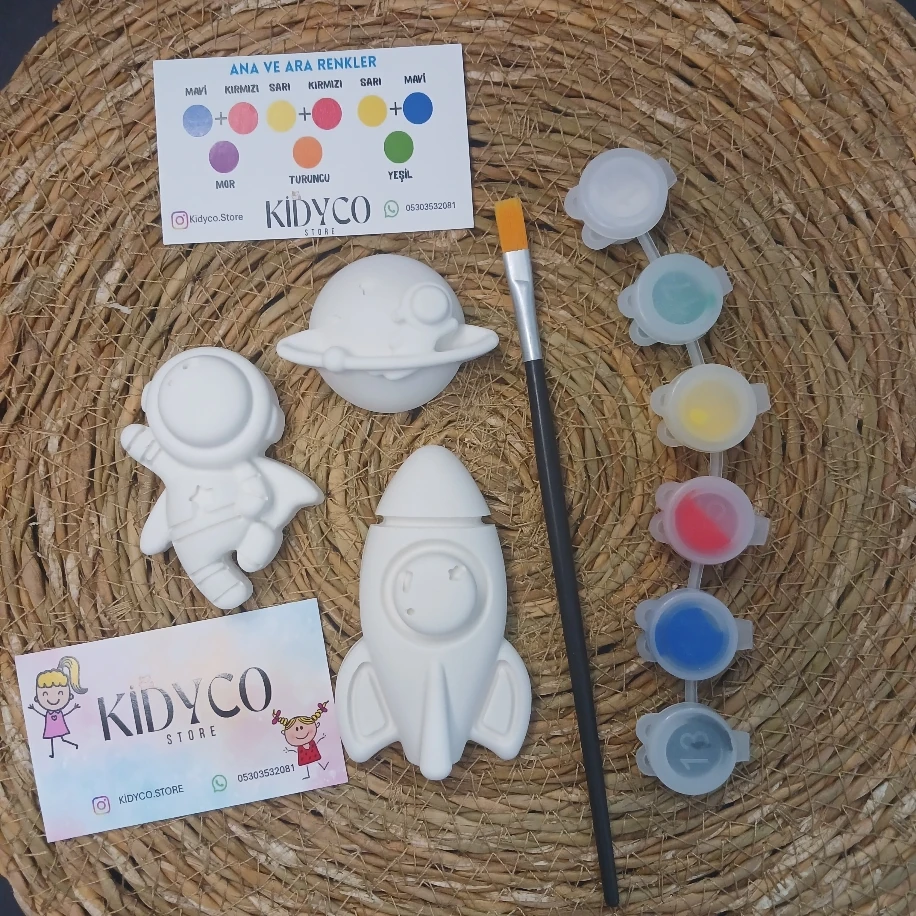 Kidyco Uzay Temalı Taş Boyama Seti