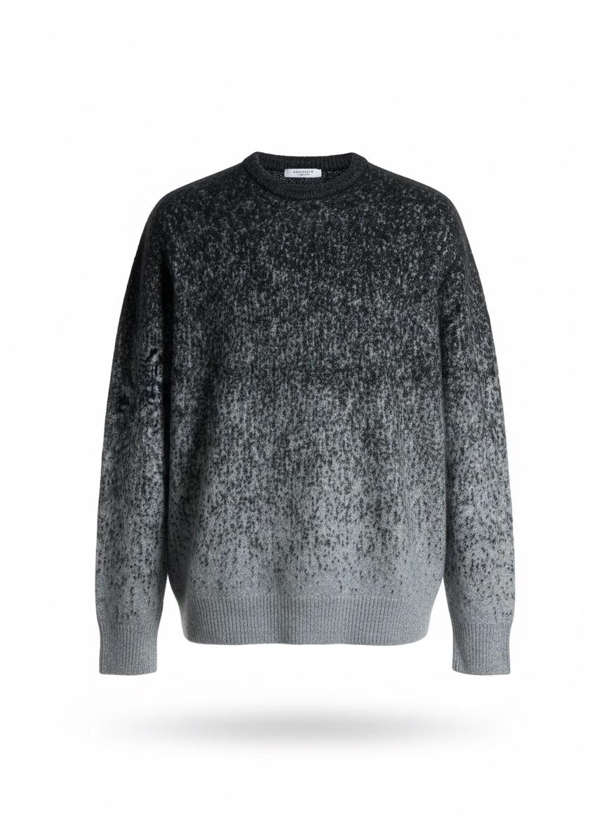 Sakallı kumaş yün kazak