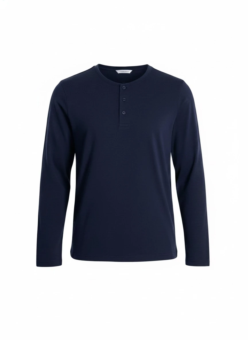 Giesto düğmeli penye - Lacivert