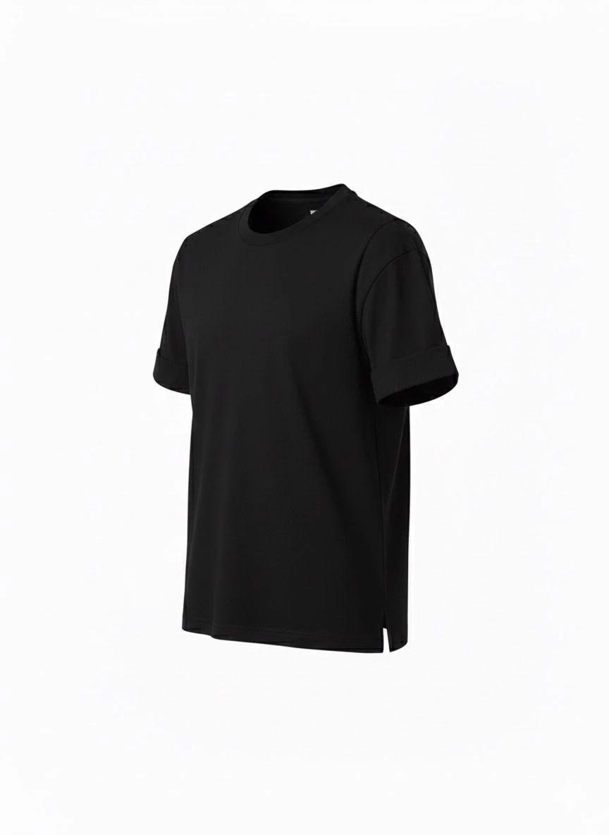 Basic oversize tişört - Siyah