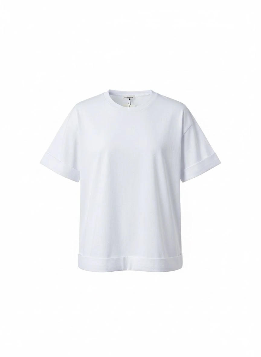 Basic oversize tişört - Beyaz