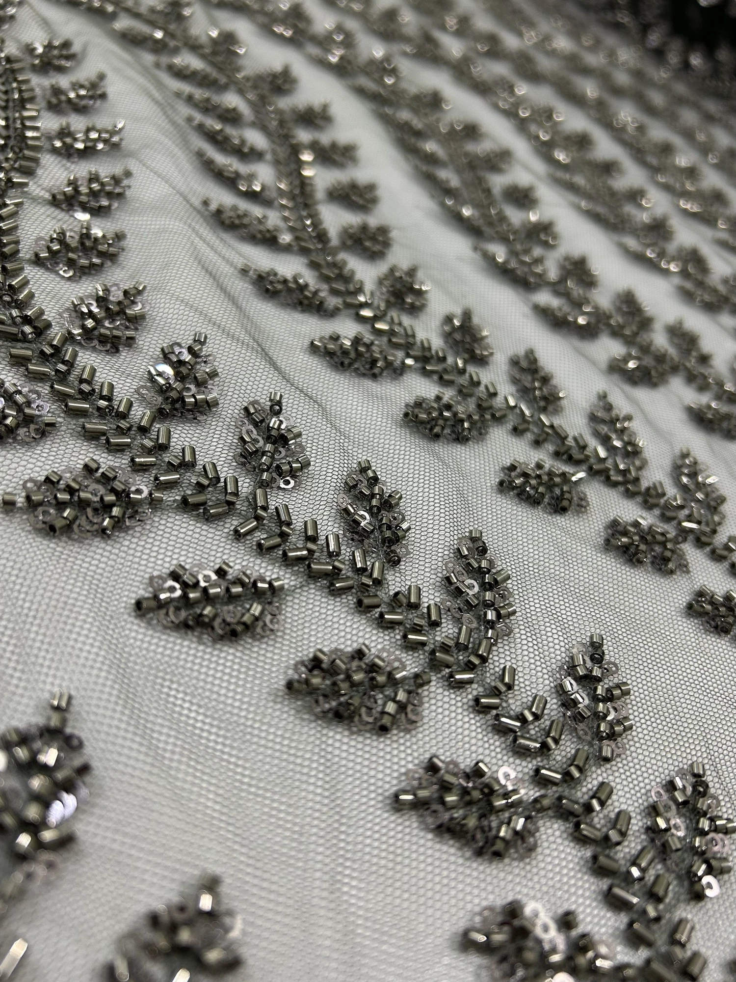 İthal Ağır Taşlı Abiyelik Tül Kumaş