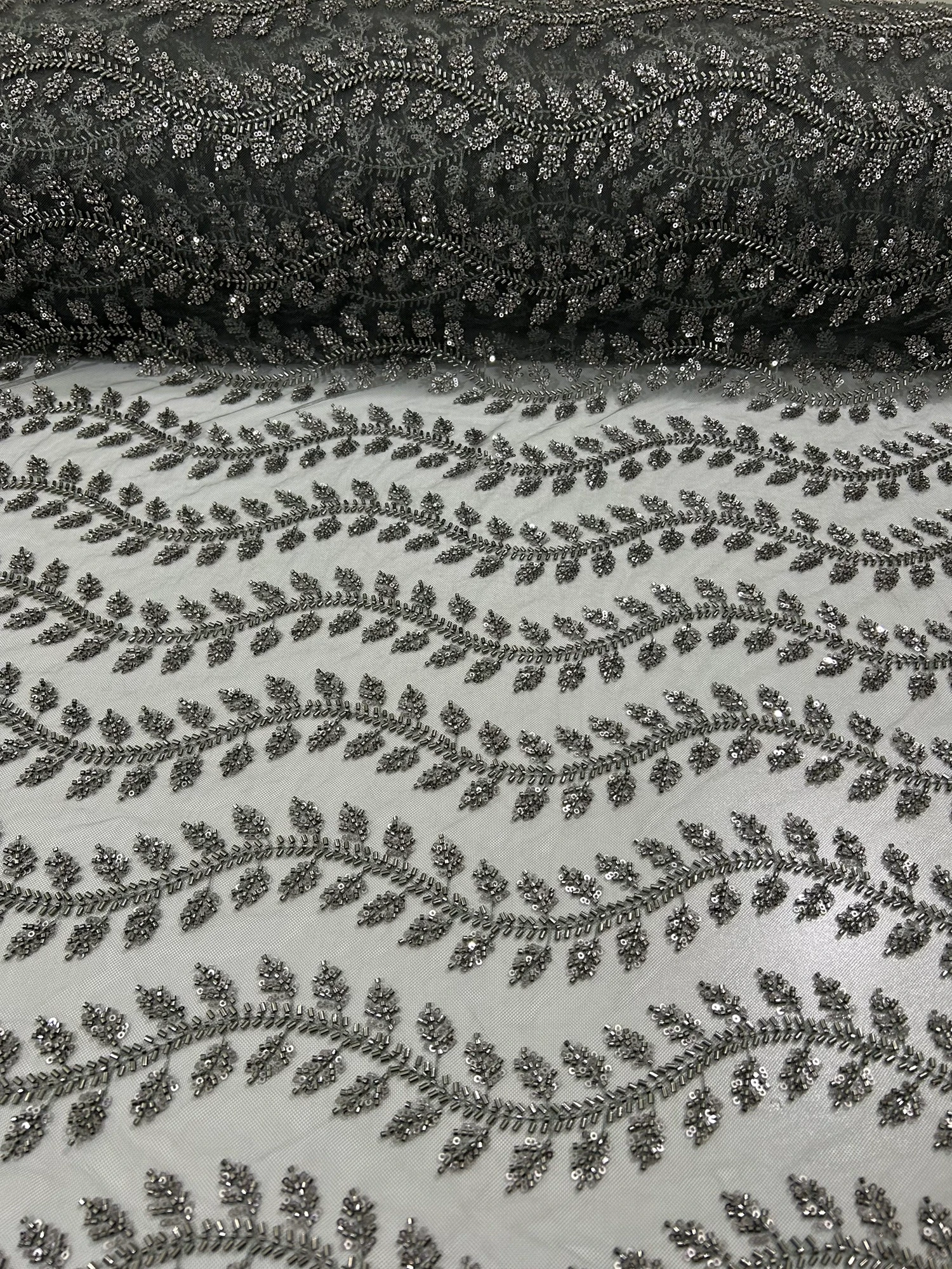 İthal Ağır Taşlı Abiyelik Tül Kumaş