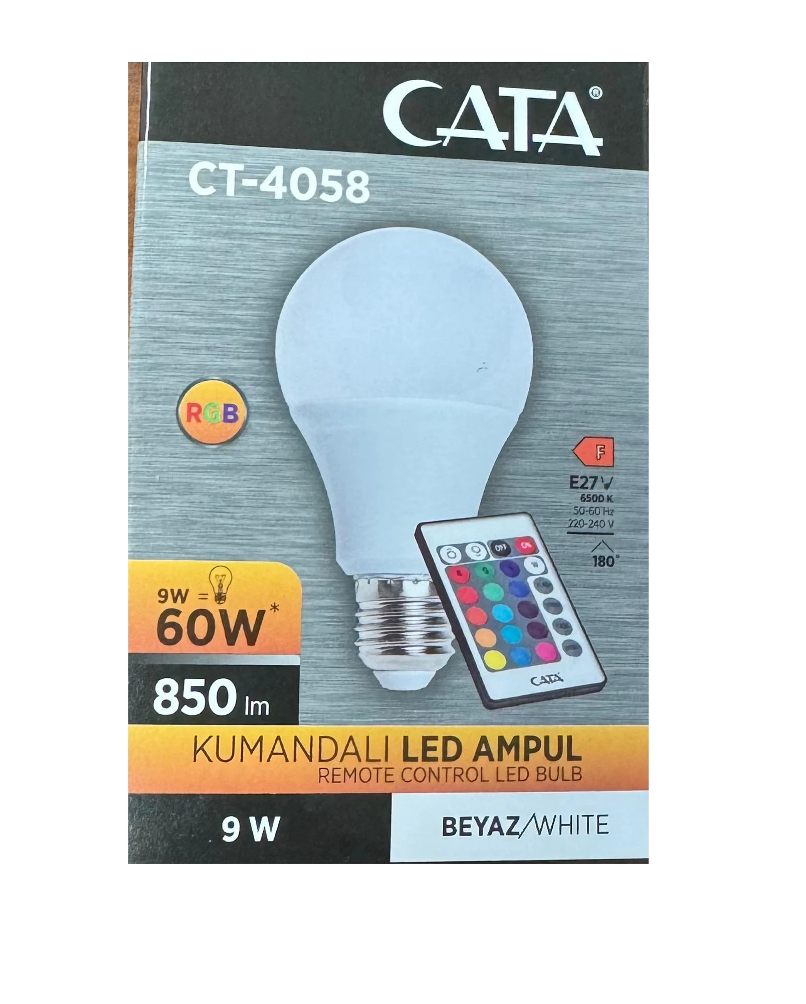 Ct-4058 Uzaktan Kumandalı Rgb Led Ampul E27 3200 K
