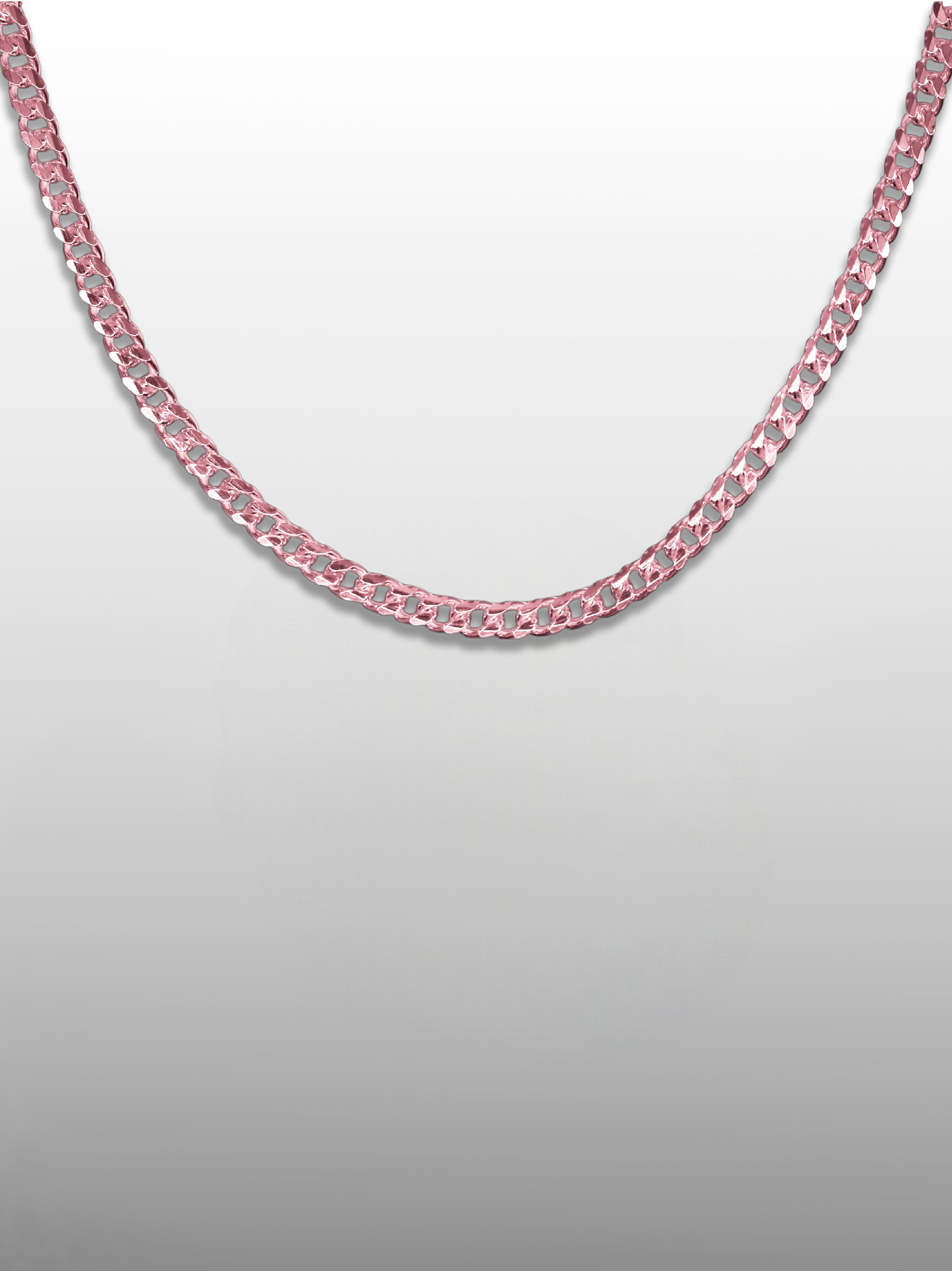 Curb Cuban Chain Necklace in Silver