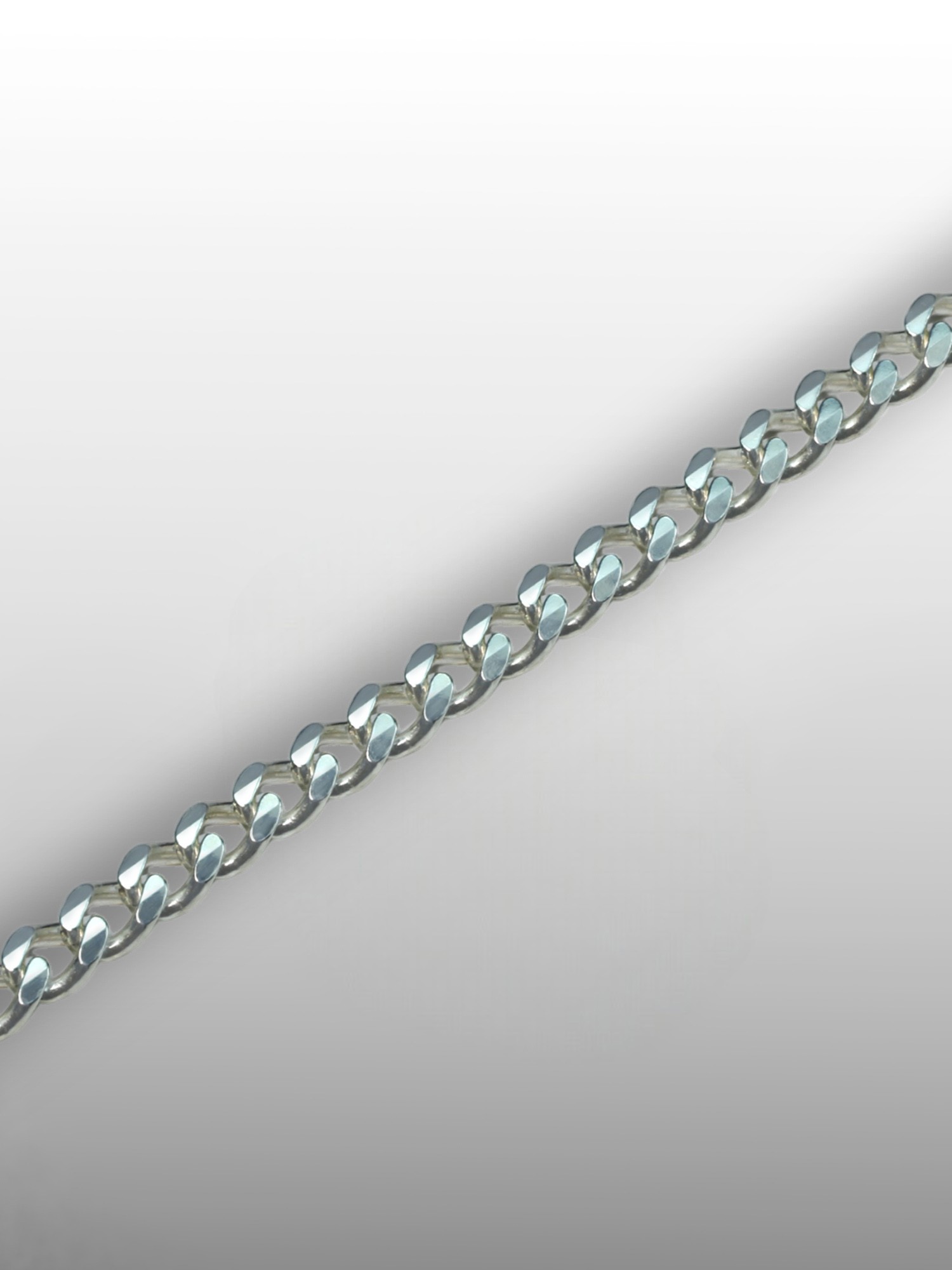 Curb Cuban Chain Necklace in Silver