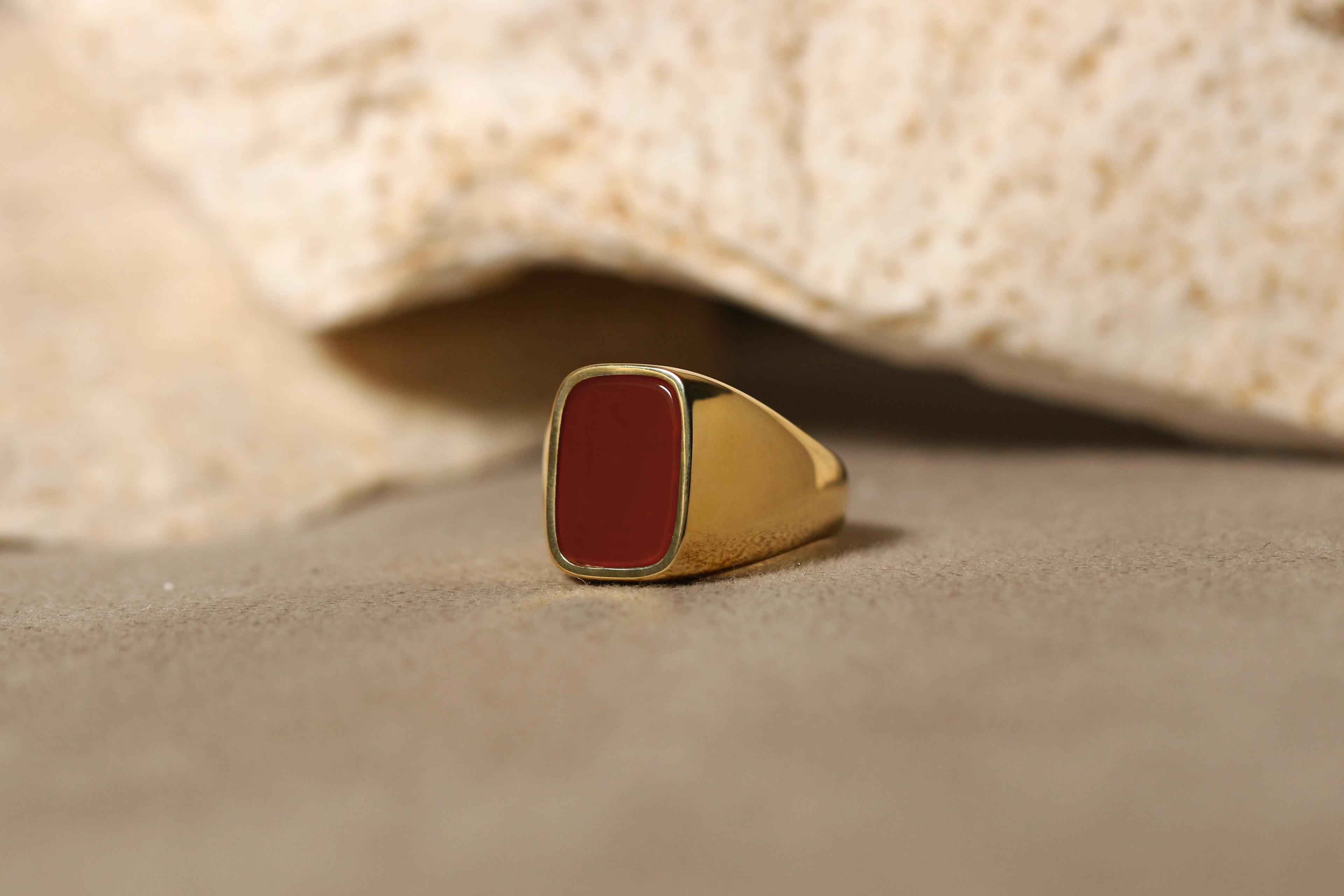 Baguette Cushion Cut Gemstone Ring in Silver or Gold