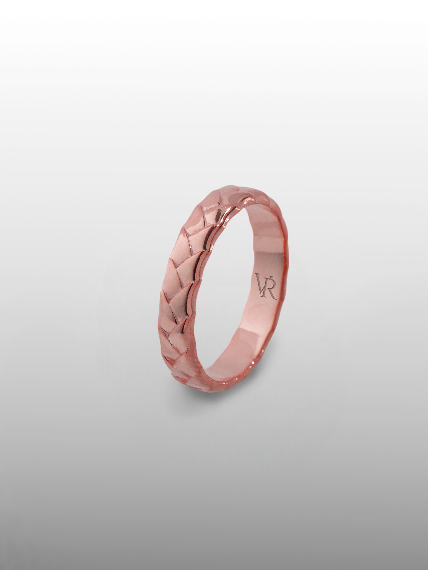 Dragon Scale Motif Band Ring