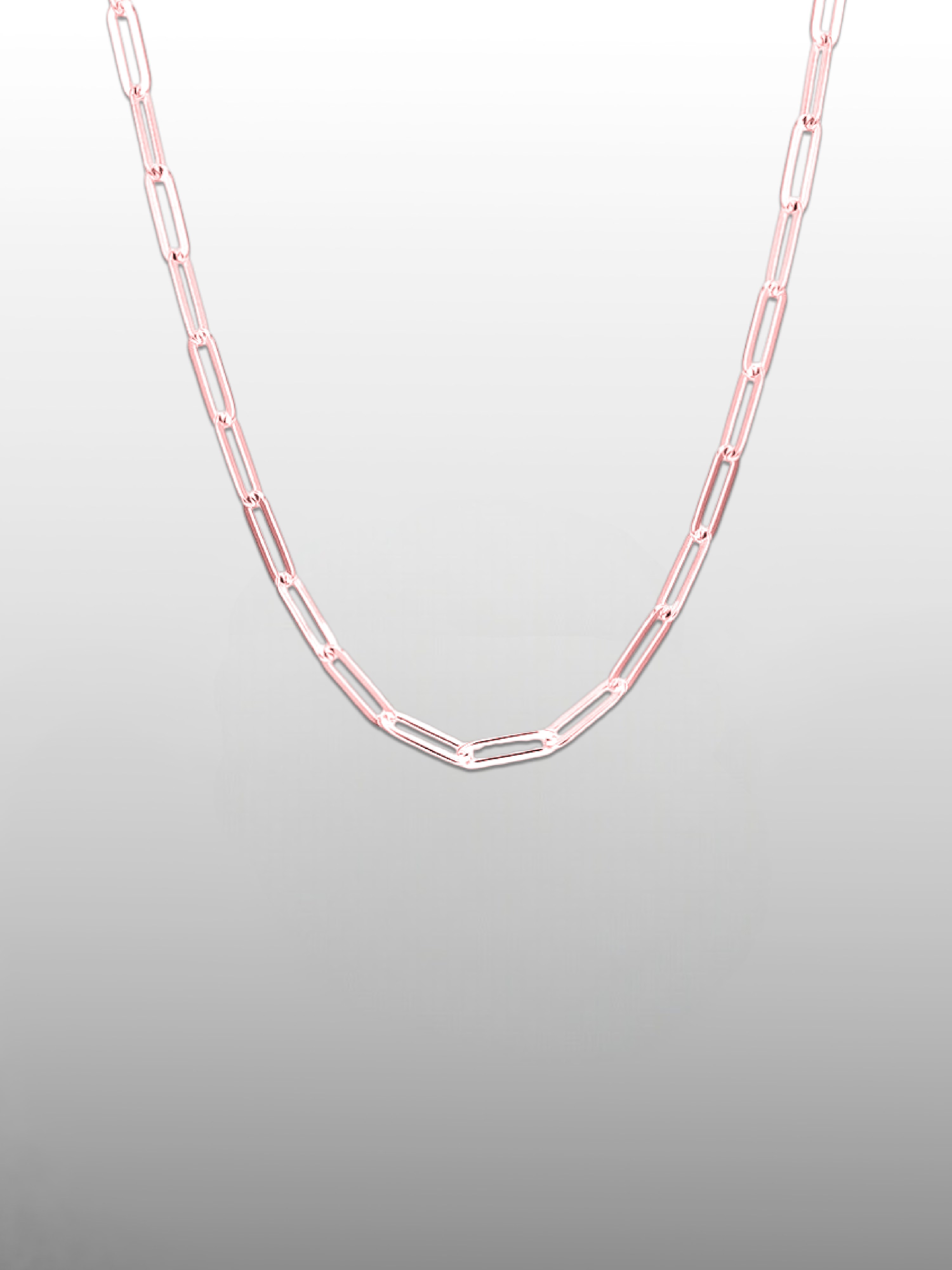 Paperclip Chain Necklace in Silver