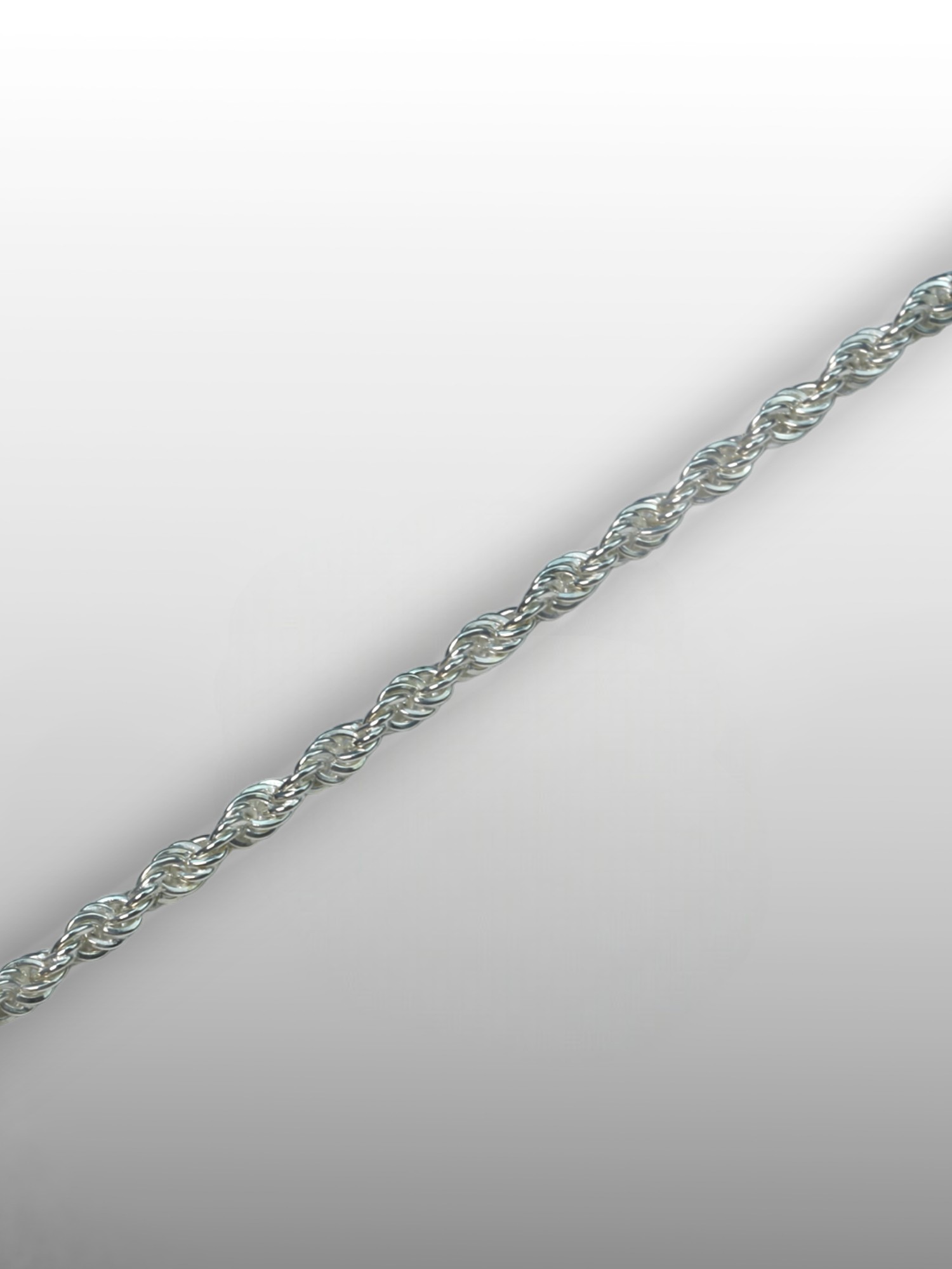 Rope Chain Necklace in Sterling Silver