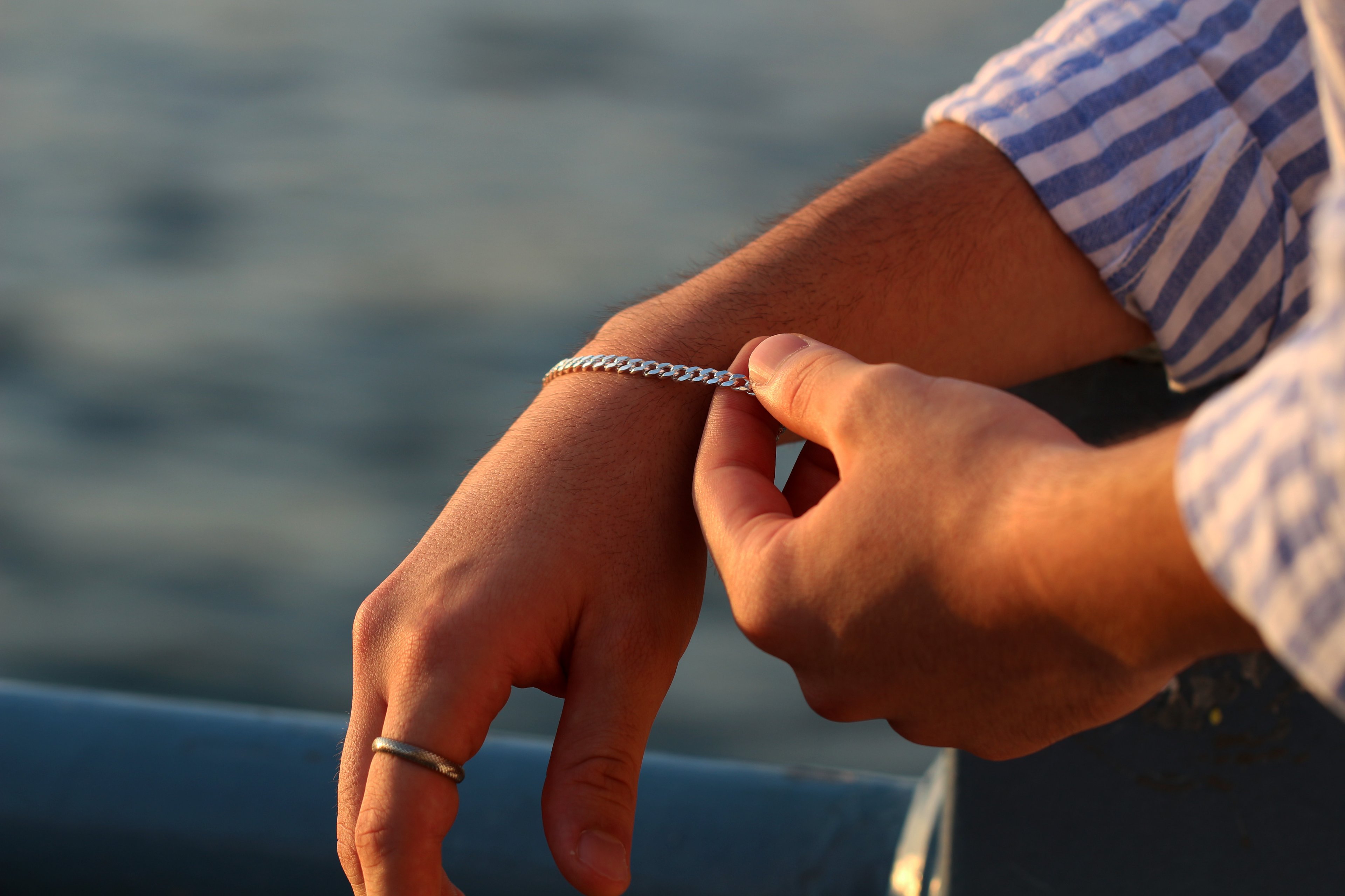 Curb Cuban Link Chain Bracelet in Sterling Silver