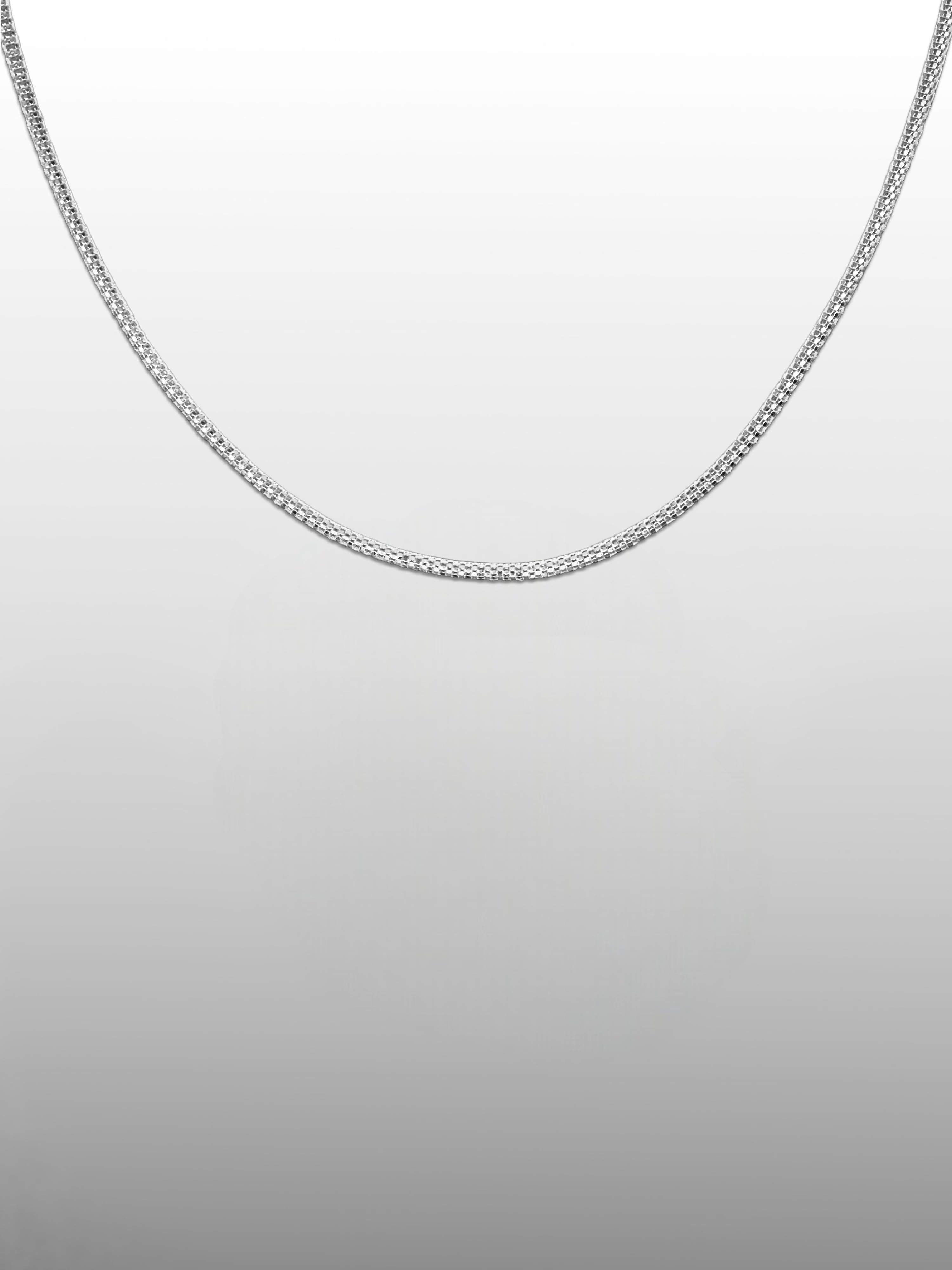 2.5 mm Popcorn Chain Necklace in Sterling Silver