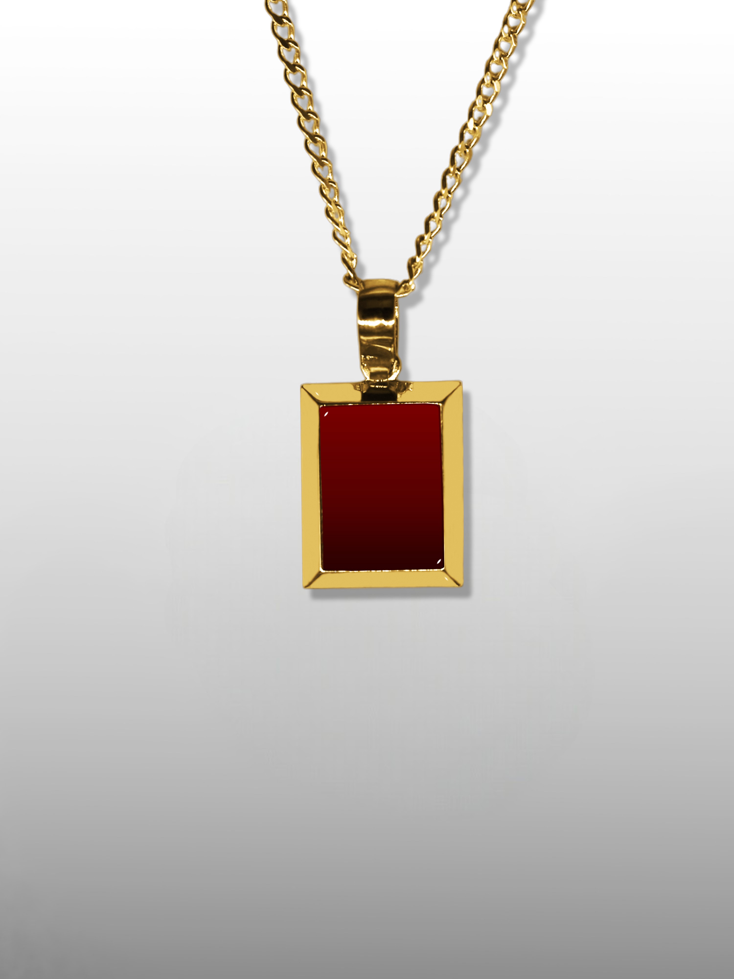 Baguette Gemstone Pendant Necklace