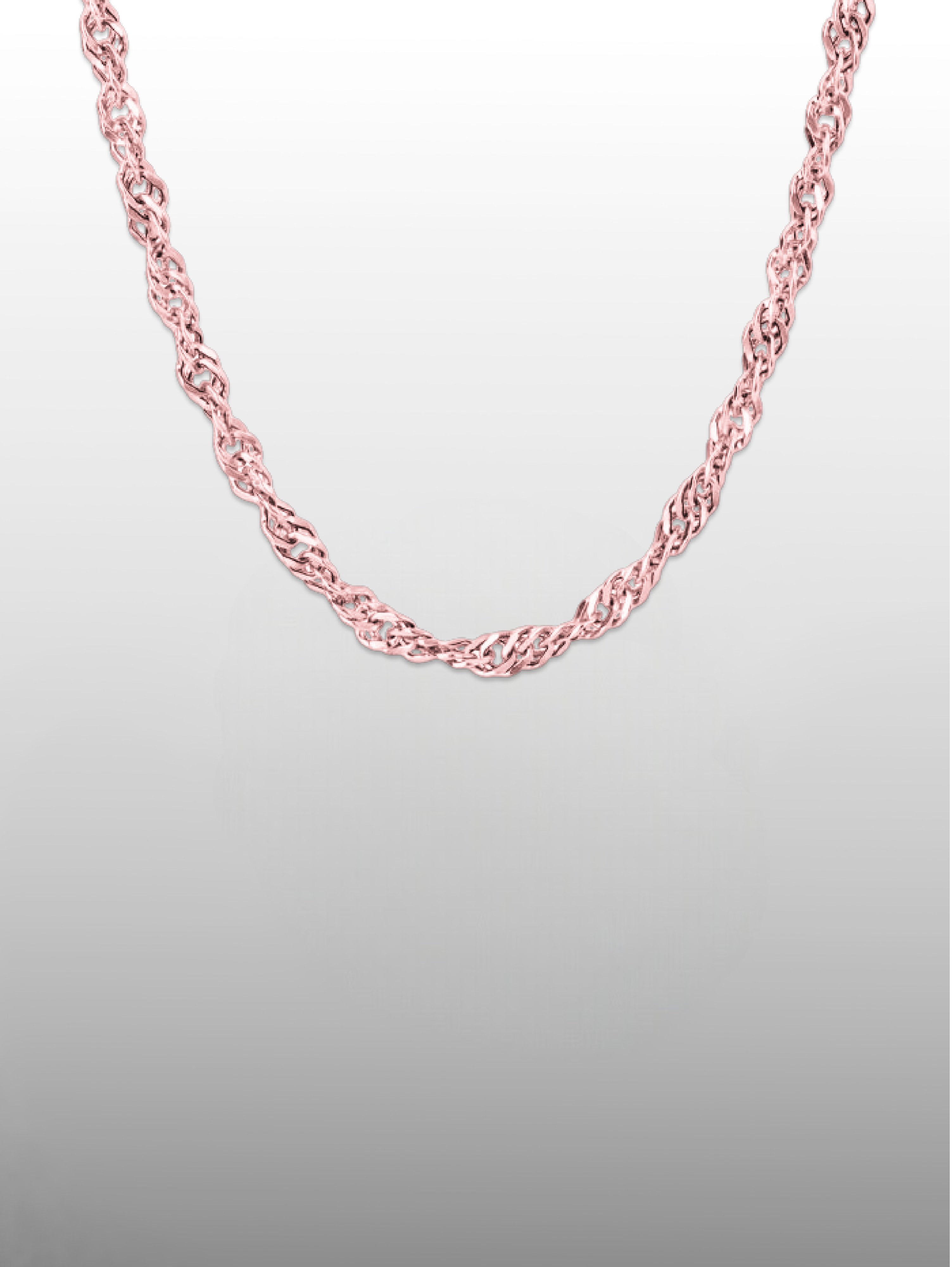 Singapore Chain Necklace in Sterling Silver