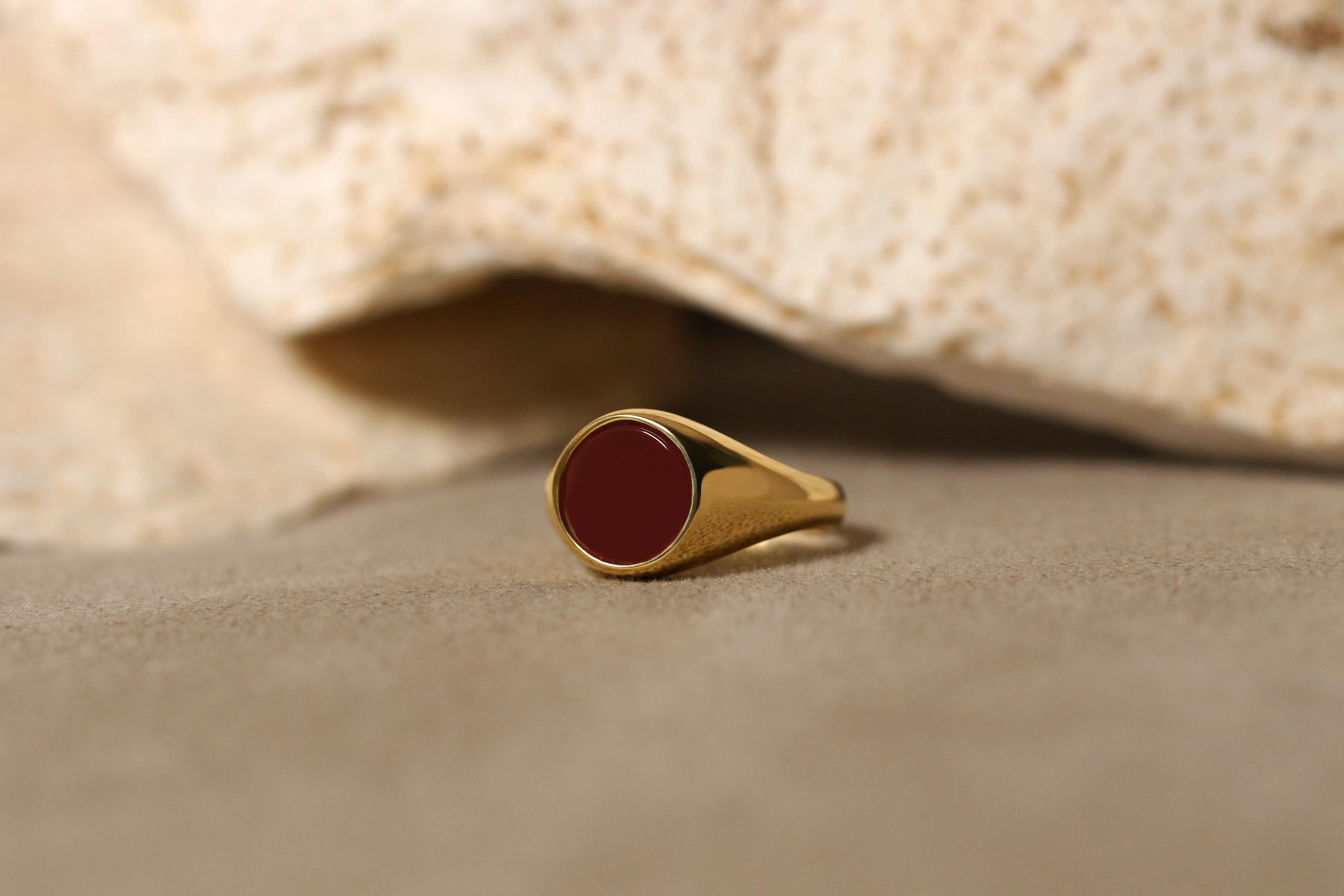 Round Gemstone Ring