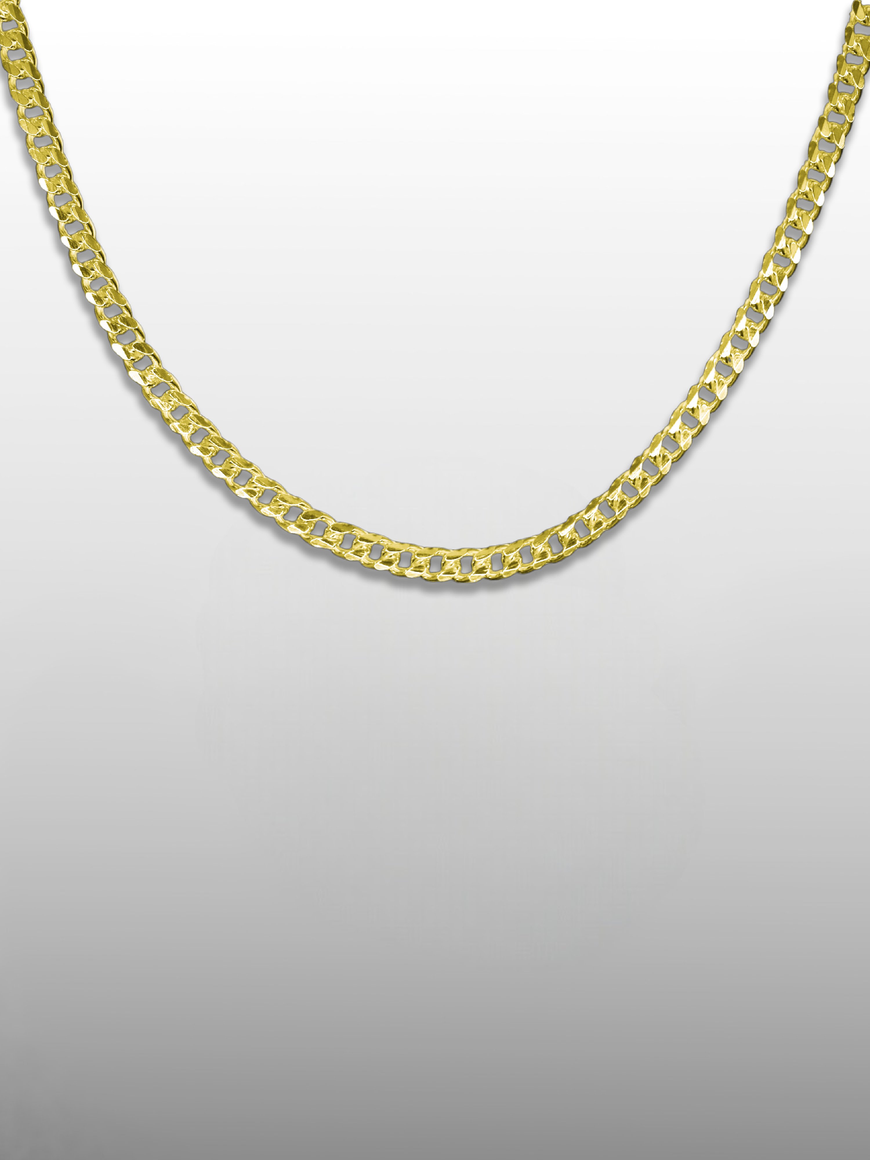 Curb Cuban Chain Necklace in Silver