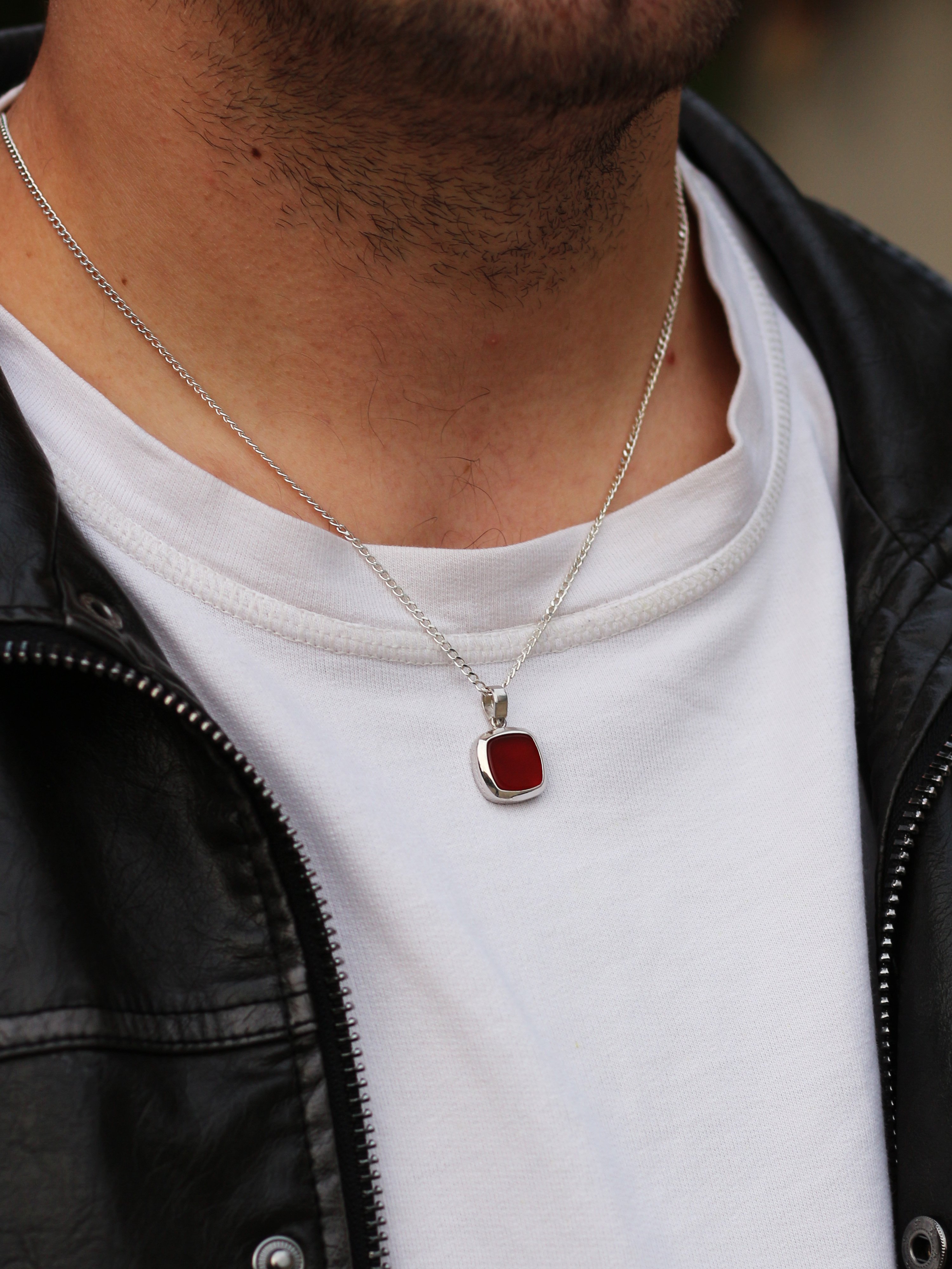 Cushion Gemstone Pendant Necklace