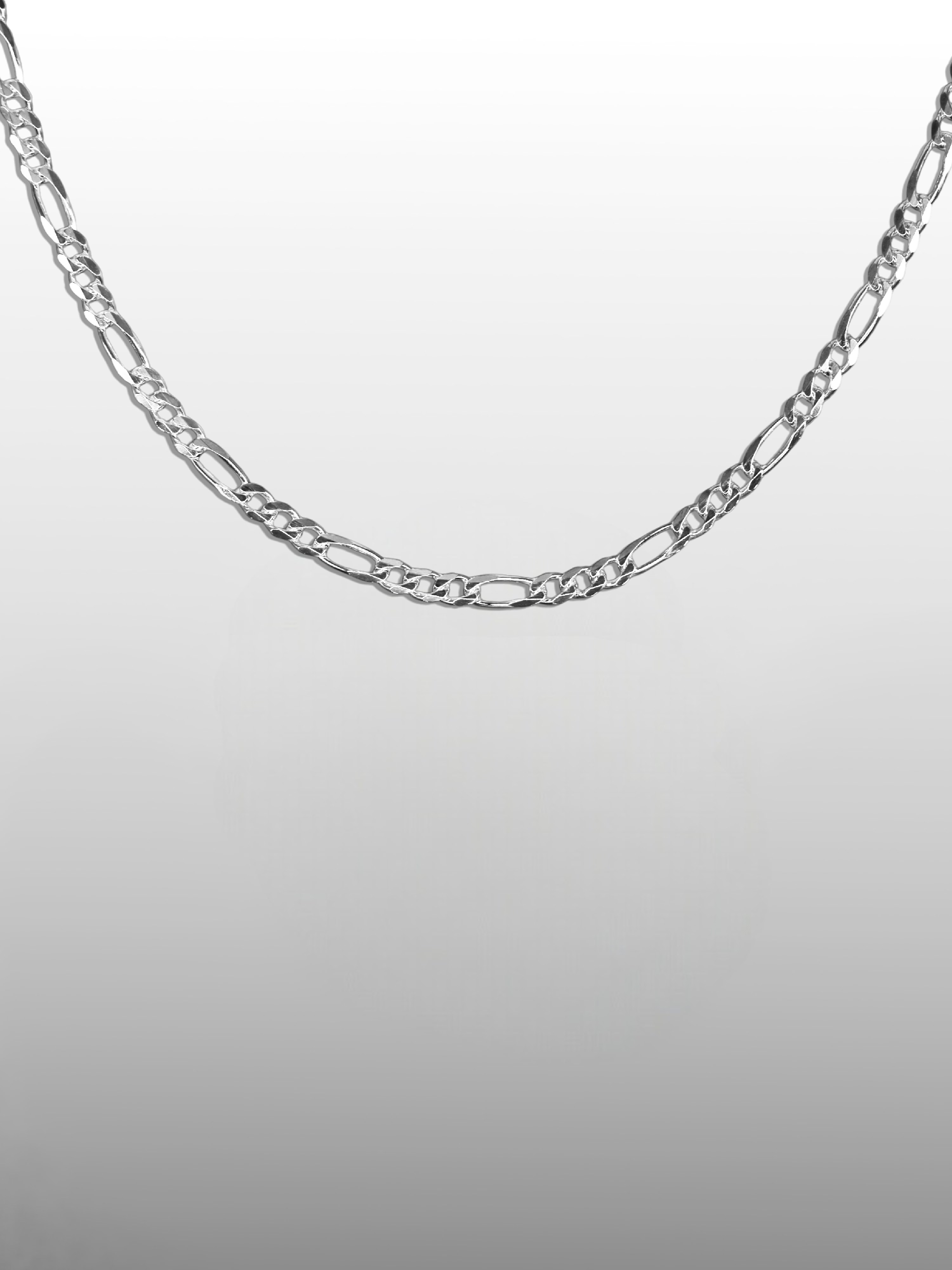 Figaro Chain Necklace in Sterling Silver