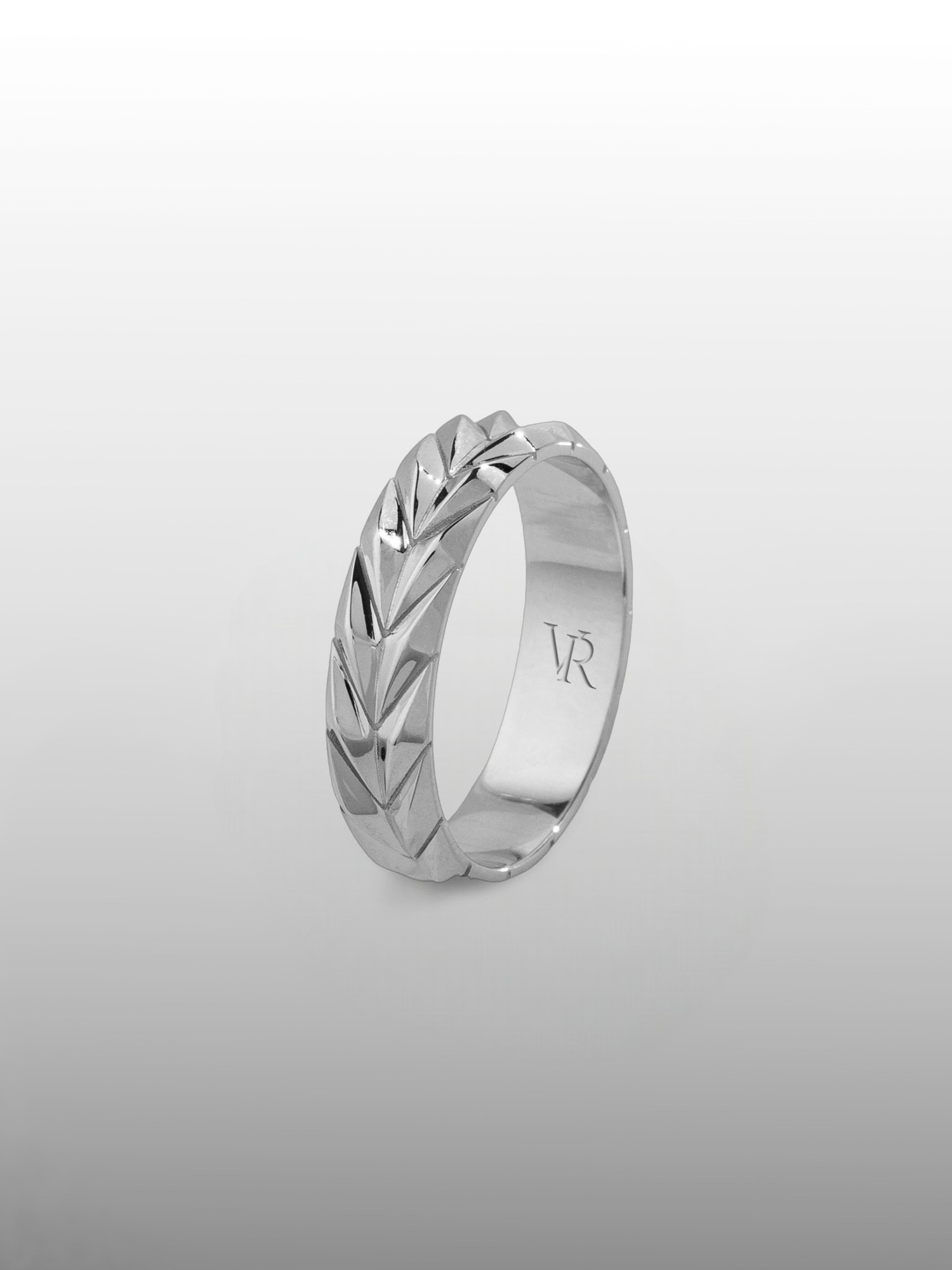 Sharp Lines Modern Promise Band Ring