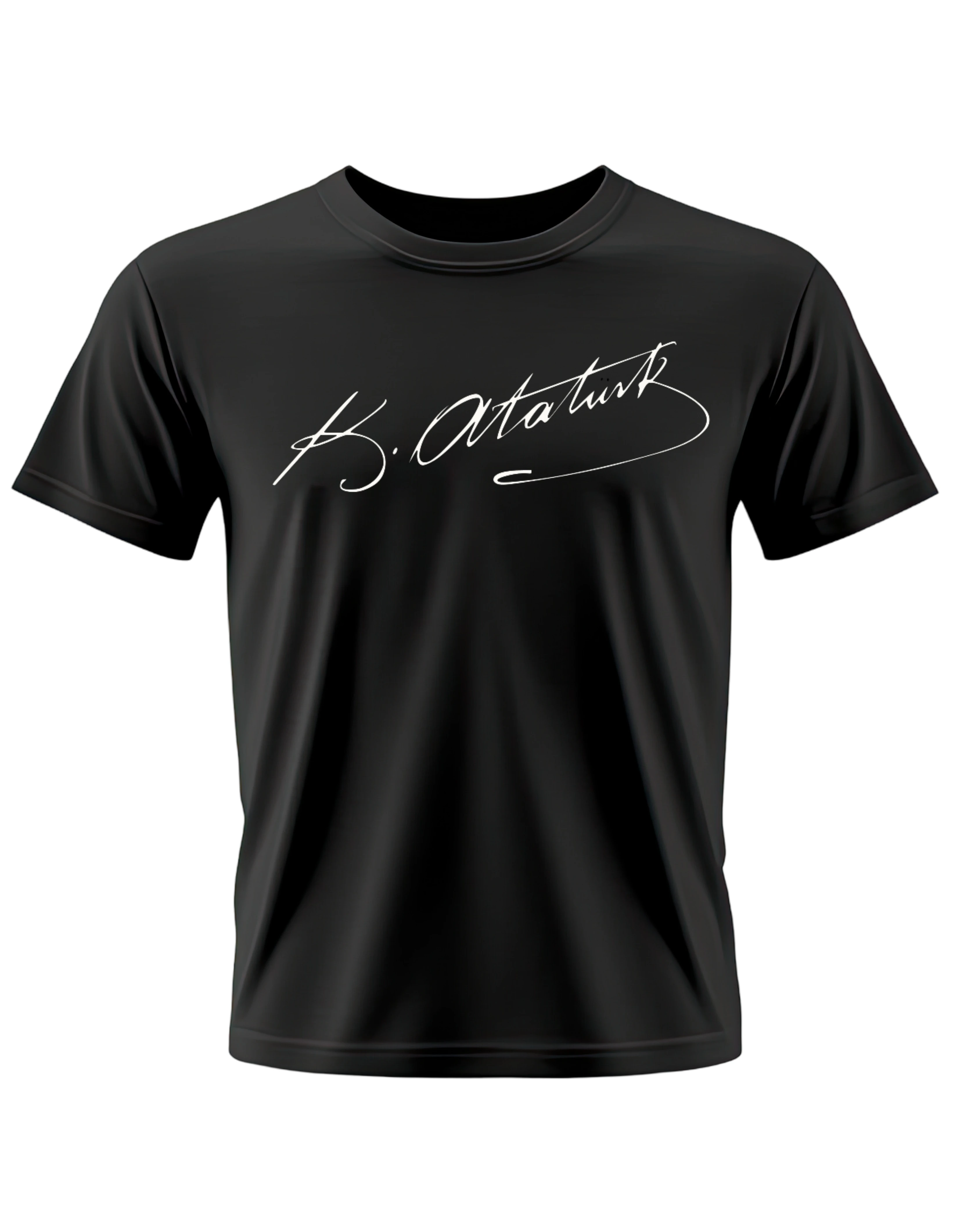 Mustafa Kemal Atatürk İmza T-Shirt - 2 - Siyah