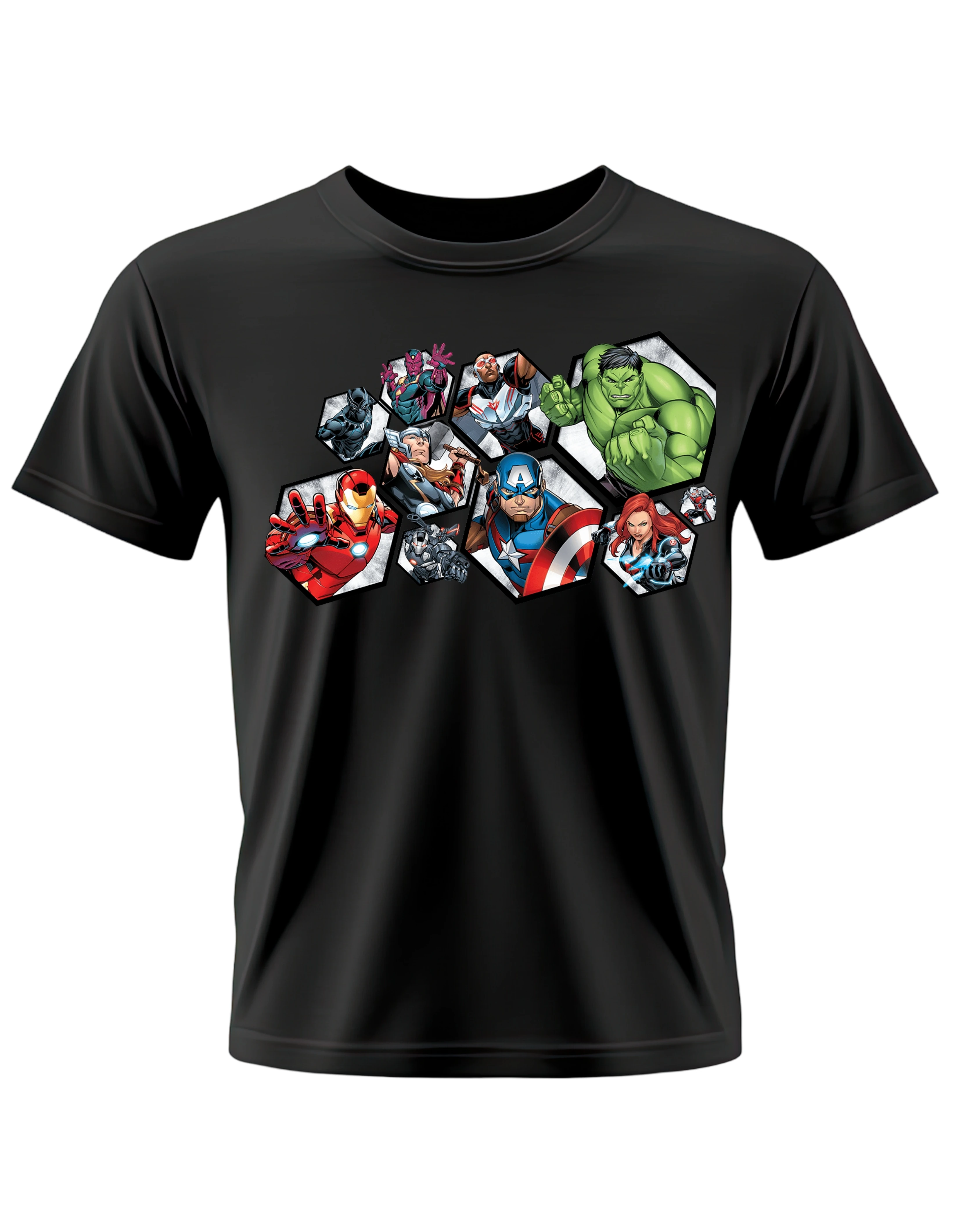 Marvel Heroes T-Shirt - Siyah