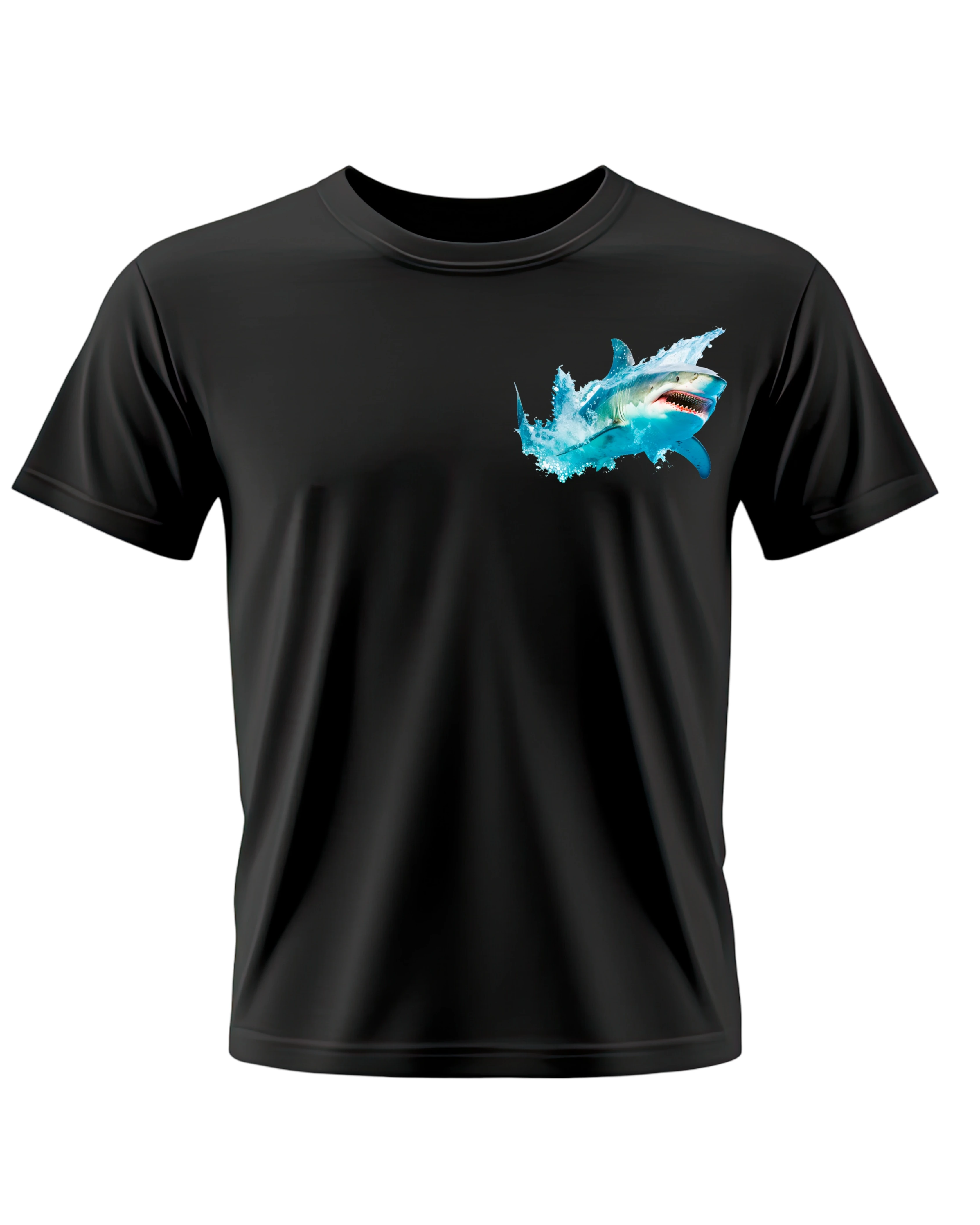 Blue Shark T-Shirt - Siyah
