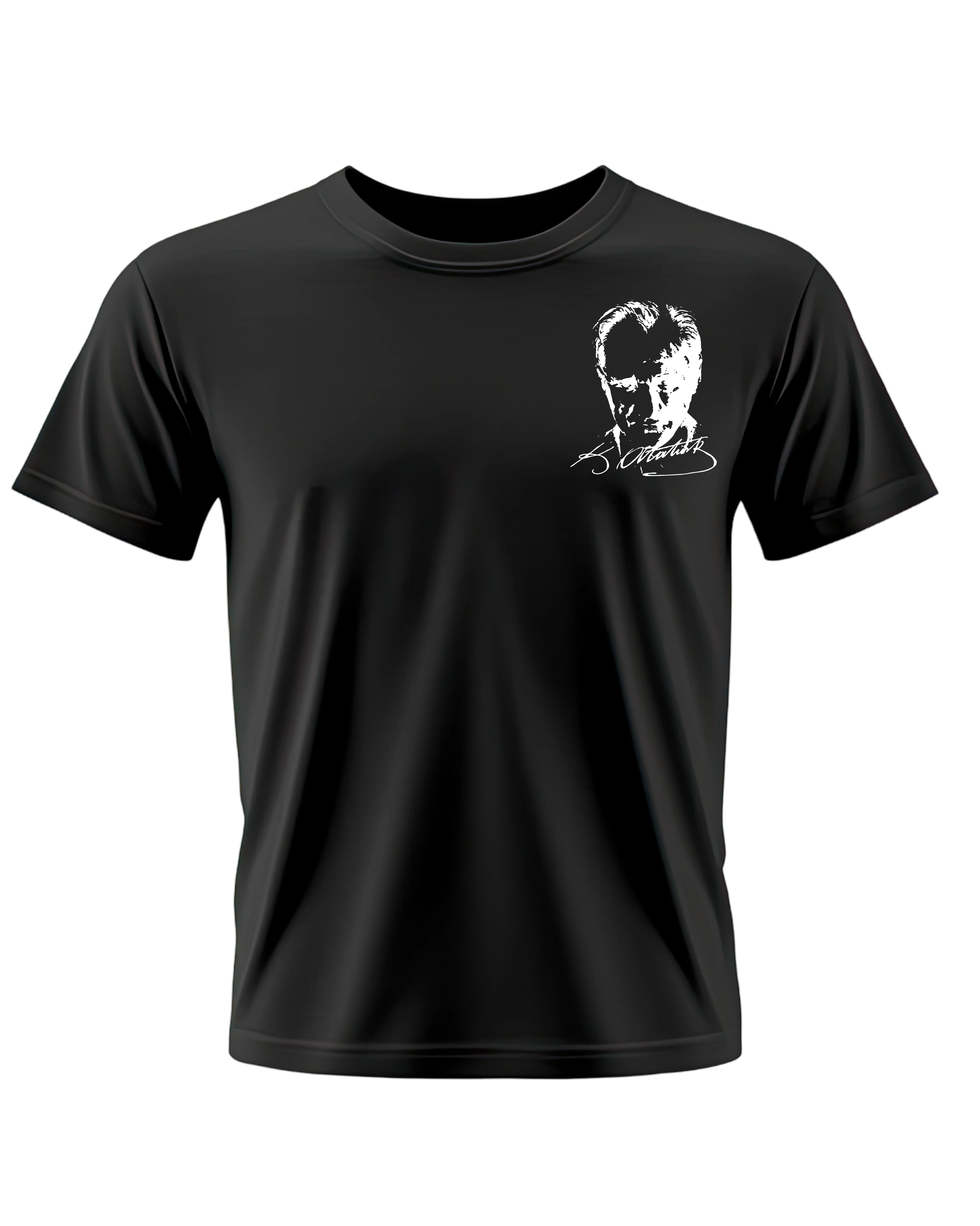 Mustafa Kemal Atatürk Silüet T-Shirt - Siyah