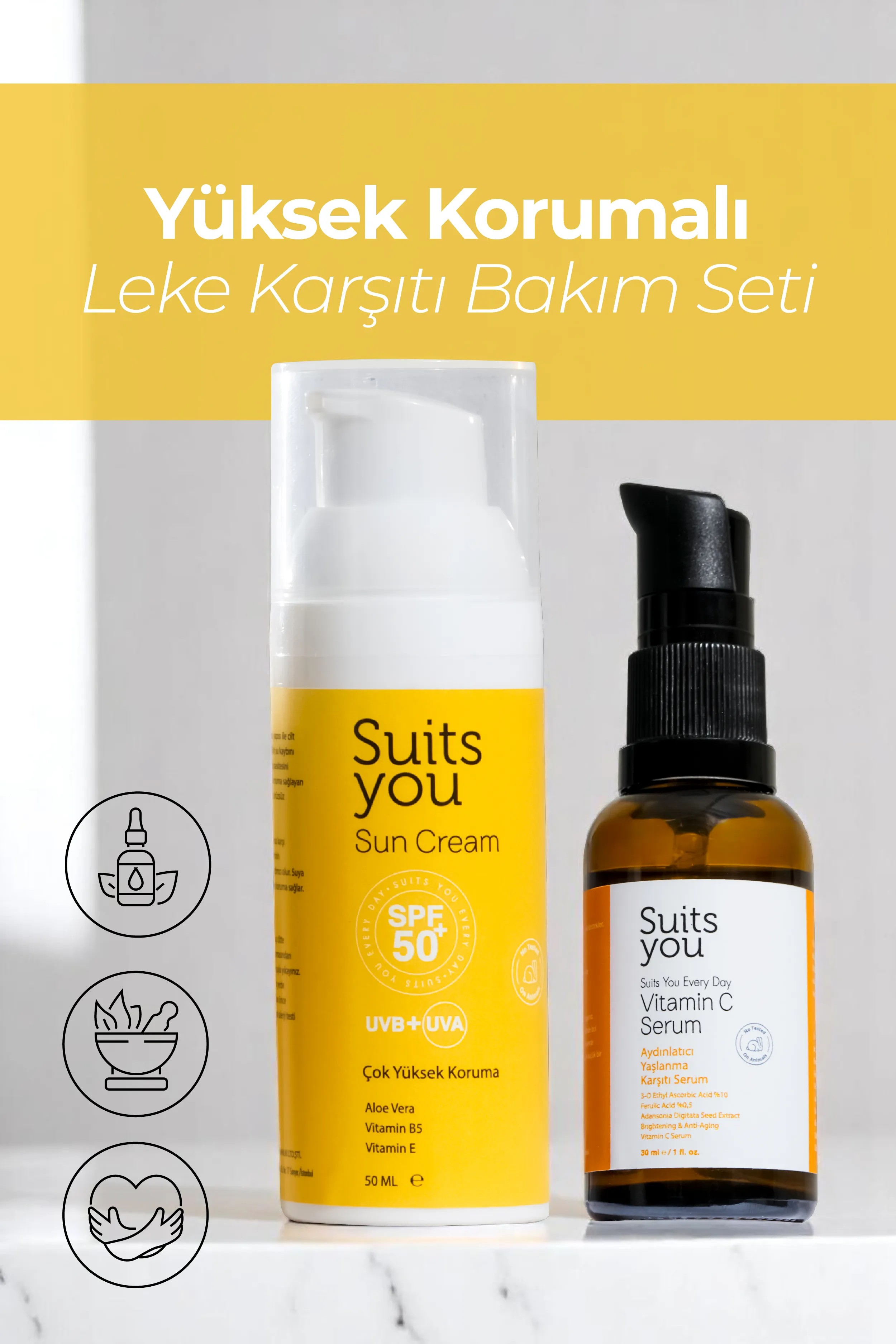 Suits You Yüksek Korumalı Leke Karşıtı İkili Bakım Seti 
