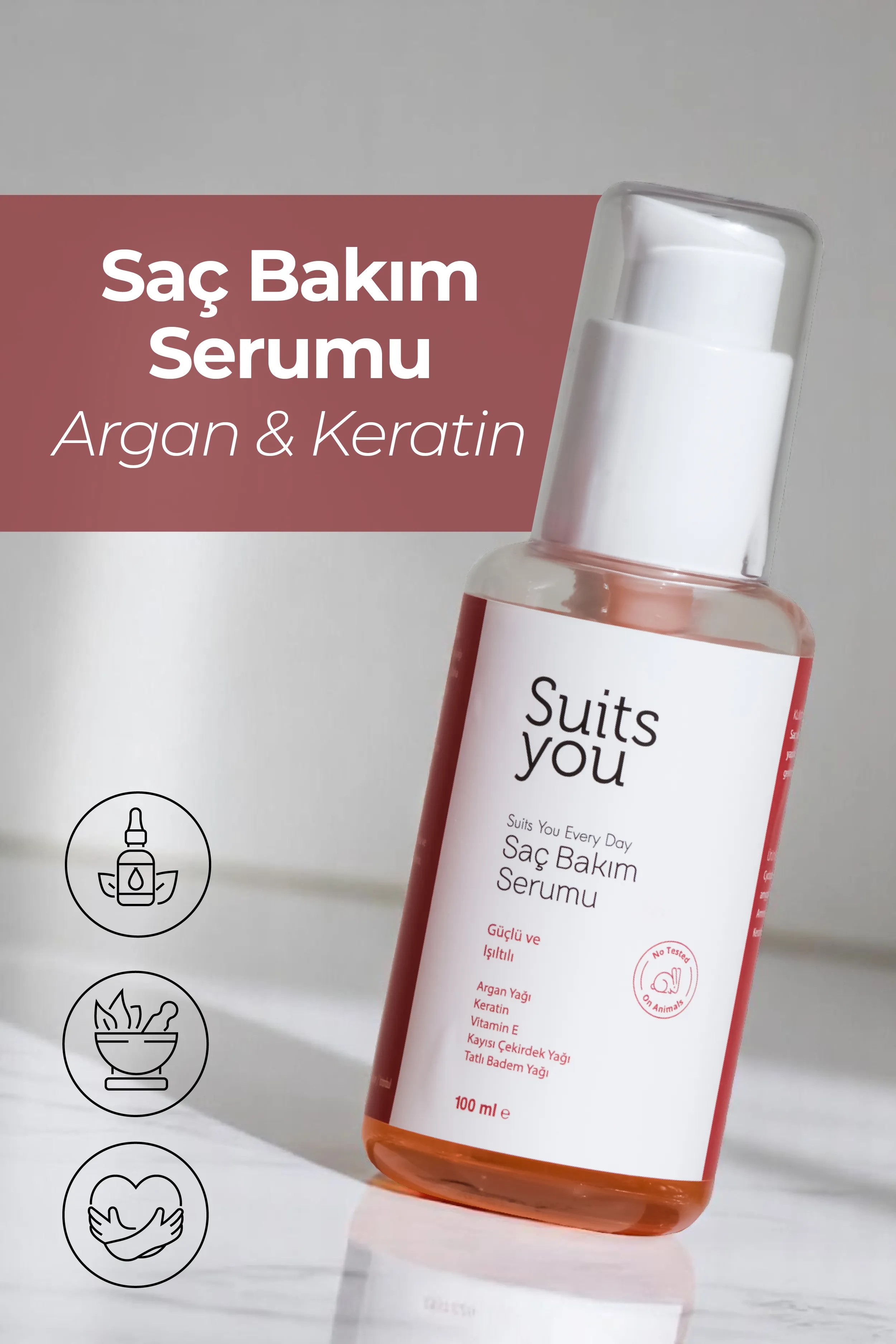 Saç Bakım Serumu | Argan&Keratin  100 Ml