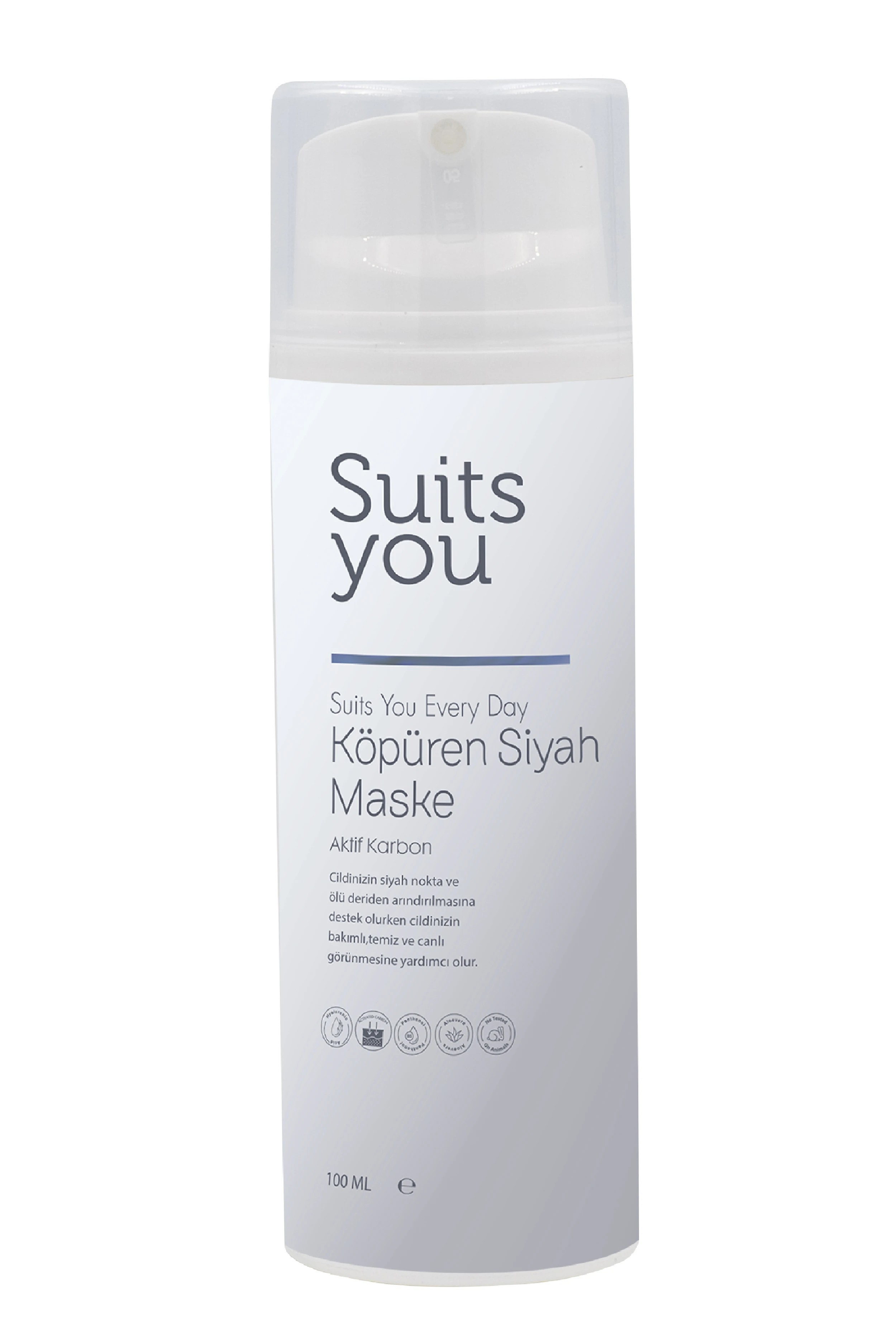 Gözenek Karşıtı Köpüren Aktif Karbon Maske – Bambu Aktif Karbon 100 ML