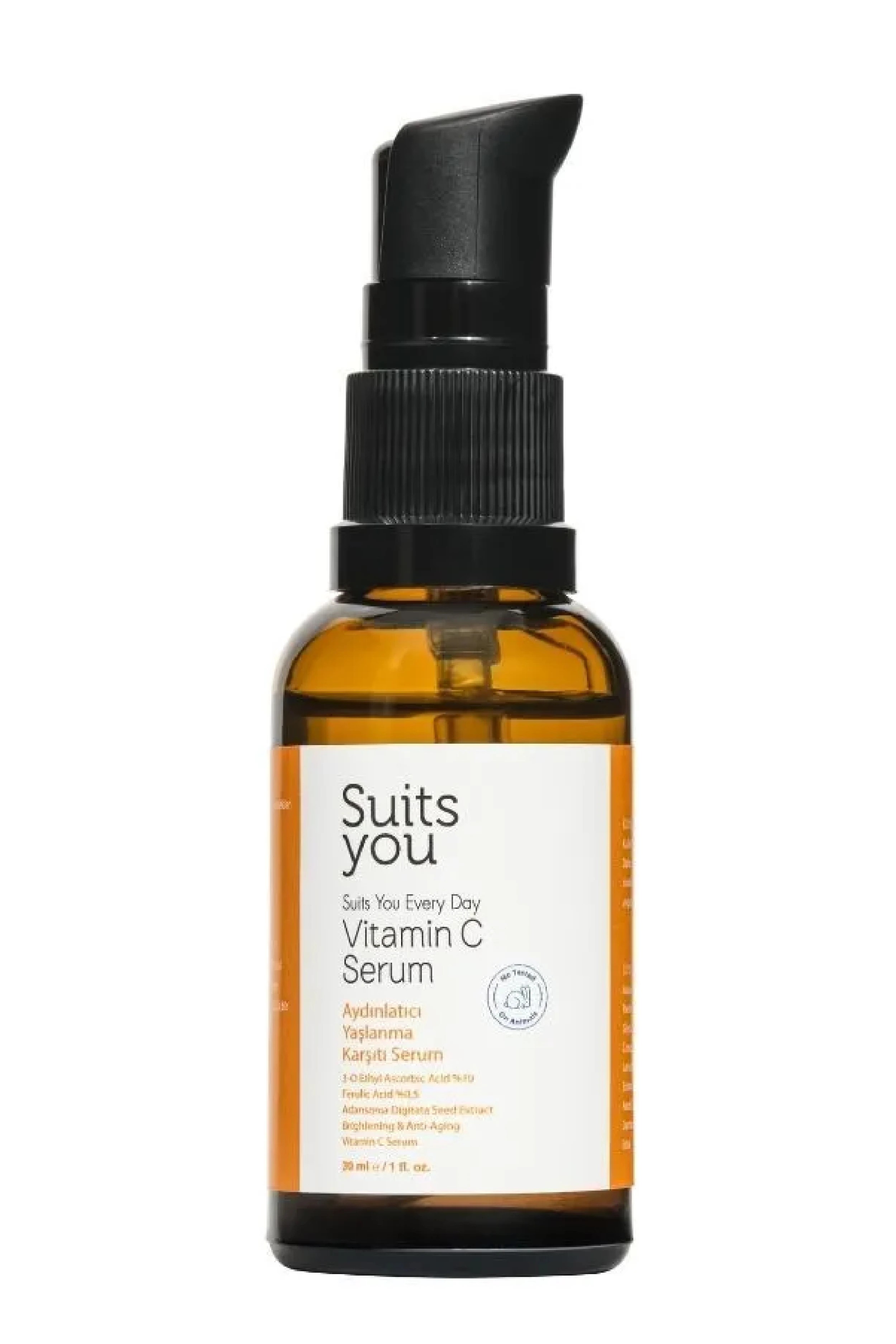 Saf C Vitamini %10 Koyu Leke Aydınlatıcı Yaşlanma Karşıtı Konsantre Bakım Serumu 30 mL
