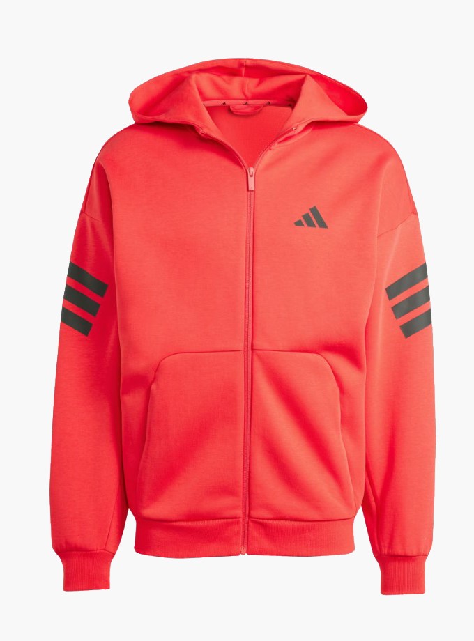 adidas Future Icons 3-Stripes Full-Zip Kapüşonlu Erkek Sweatshirt JI8779