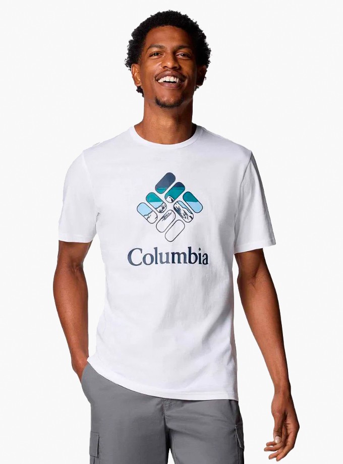 Columbia CS0413 CSC M Heavenly Stacked Gem SS Tee Erkek T-Shirt 9110851-100