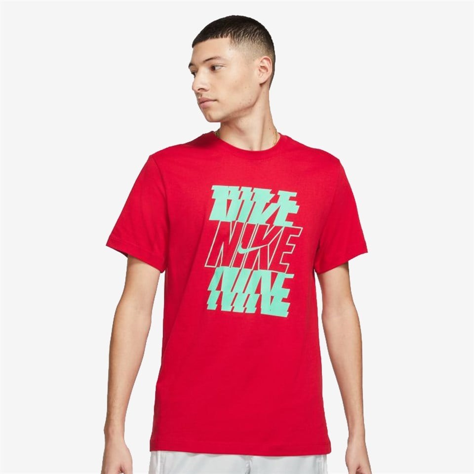 Nike M Nsw Tee Swoosh Block 12Mo Erkek Gunluk Ti ort DB6475 687 Samuray Sport