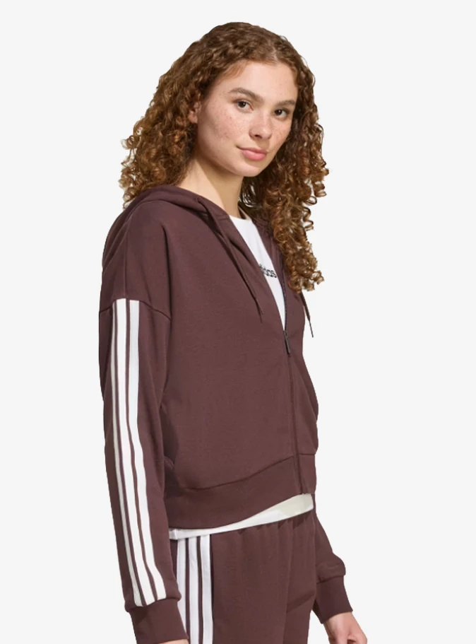 adidas JY3137 Essentials 3-Stripes French Terry Full-Zip Hoodie Kadın Sweatshirt