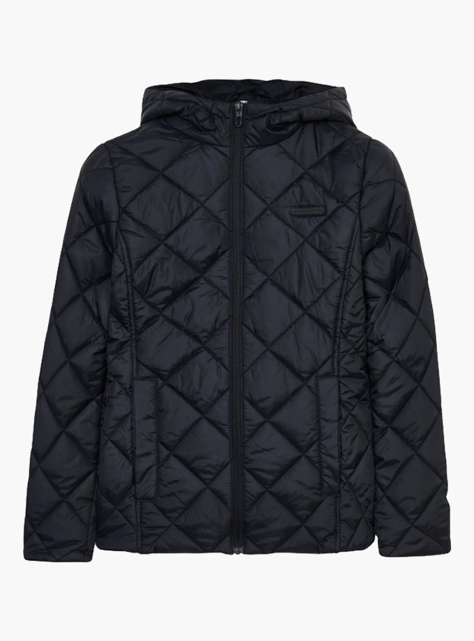 Skechers W Capitone Hooded Jacket Kadın Siyah Mont