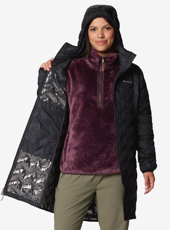 Columbia Wk0440 Delta Ridge II Long Down Jacket Kadın Mont